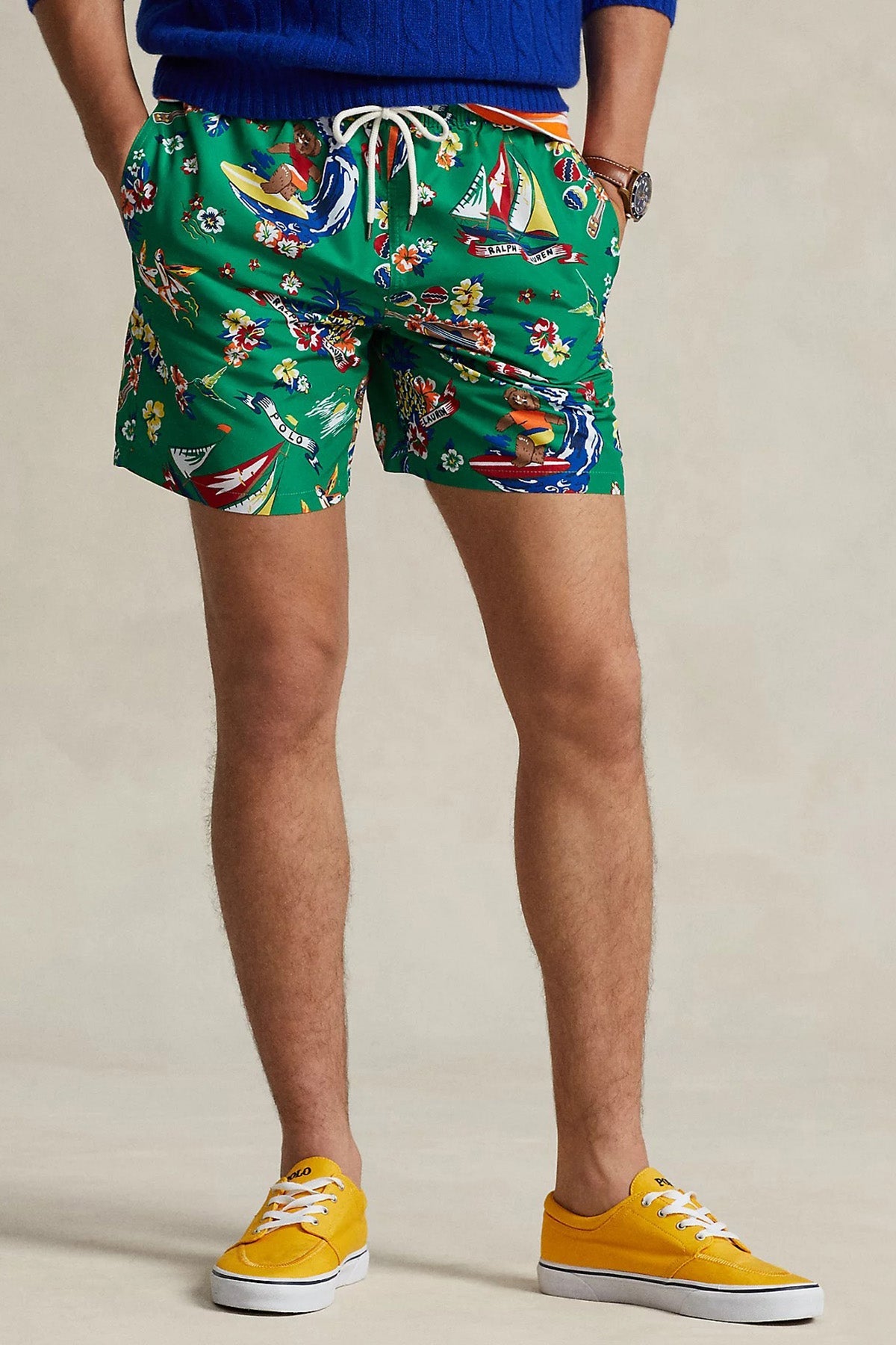 Polo Ralph Lauren Polo Bear Çiçek Desenli Beli Lastikli Şort Mayo