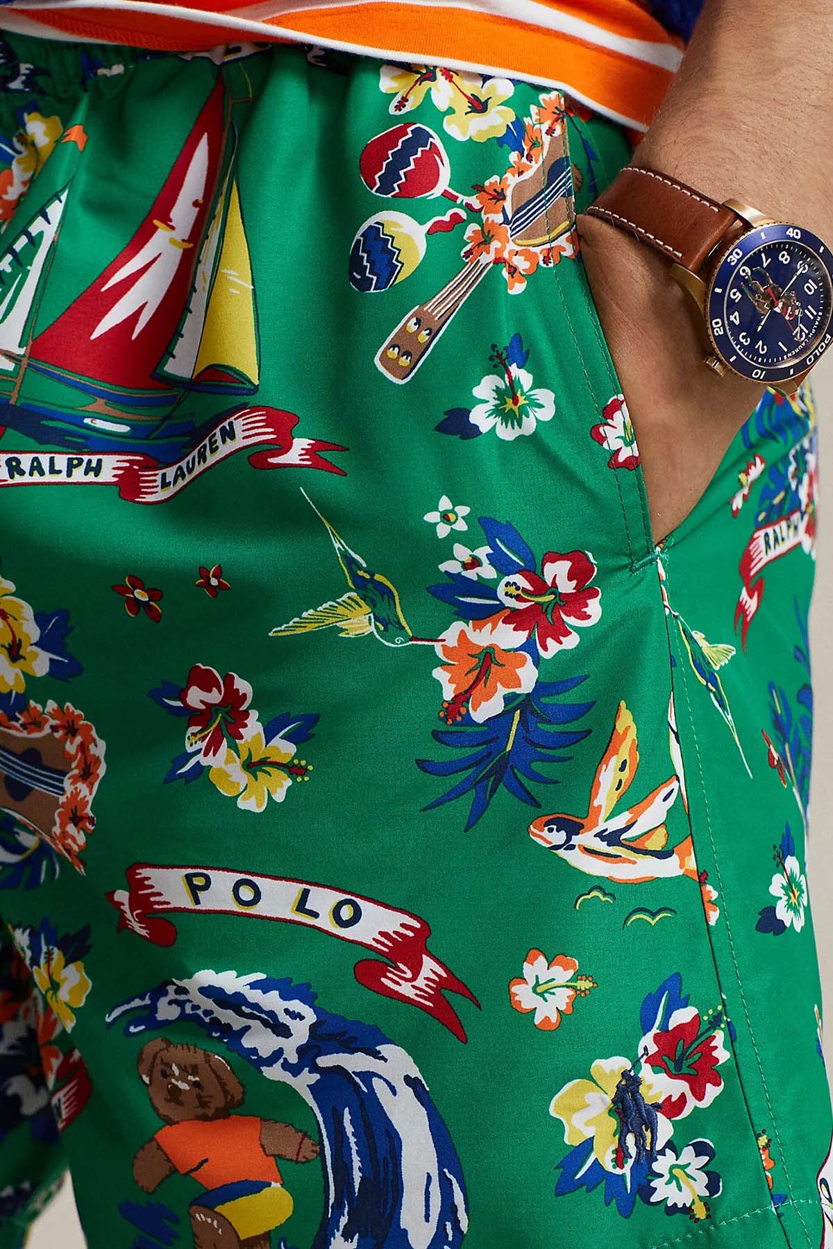 Polo Ralph Lauren Polo Bear Çiçek Desenli Beli Lastikli Şort Mayo