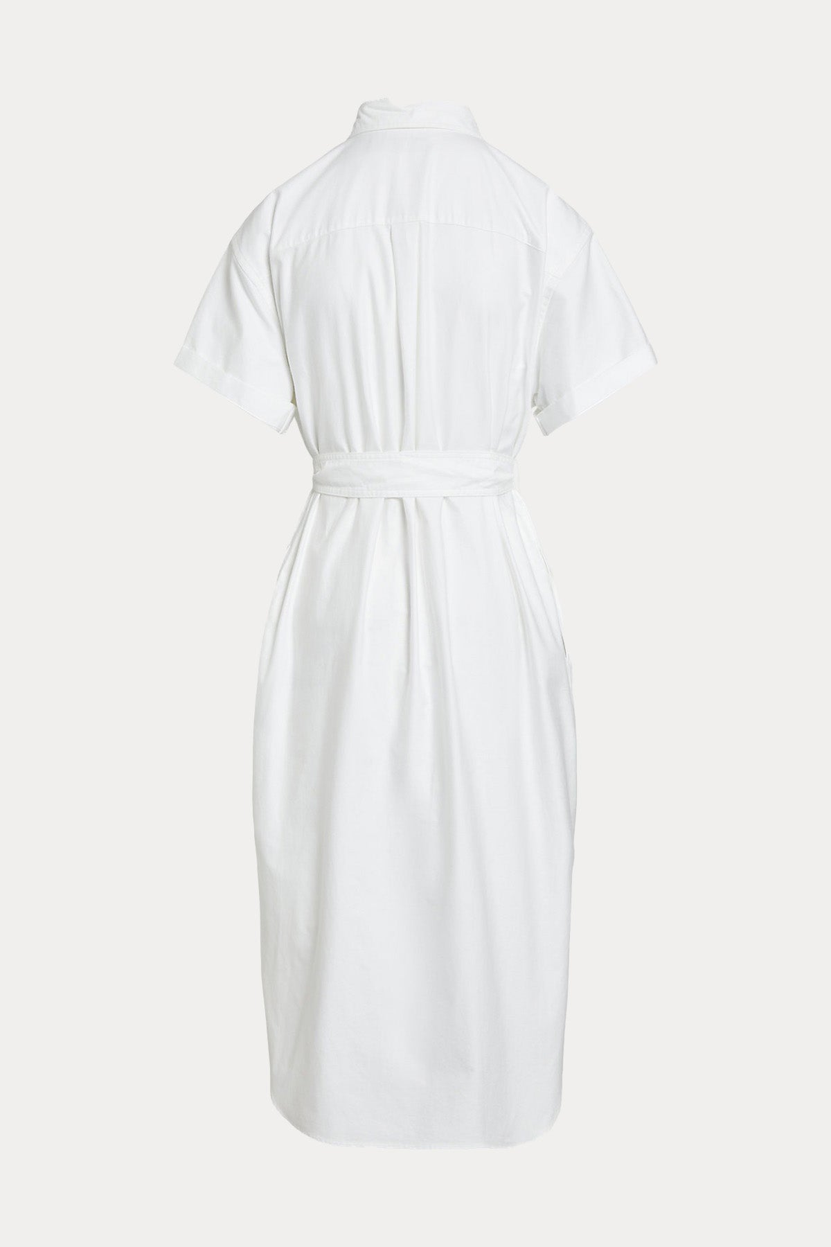 Polo Ralph Lauren Klasik Yaka Kuşaklı Midi Gömlek Elbise