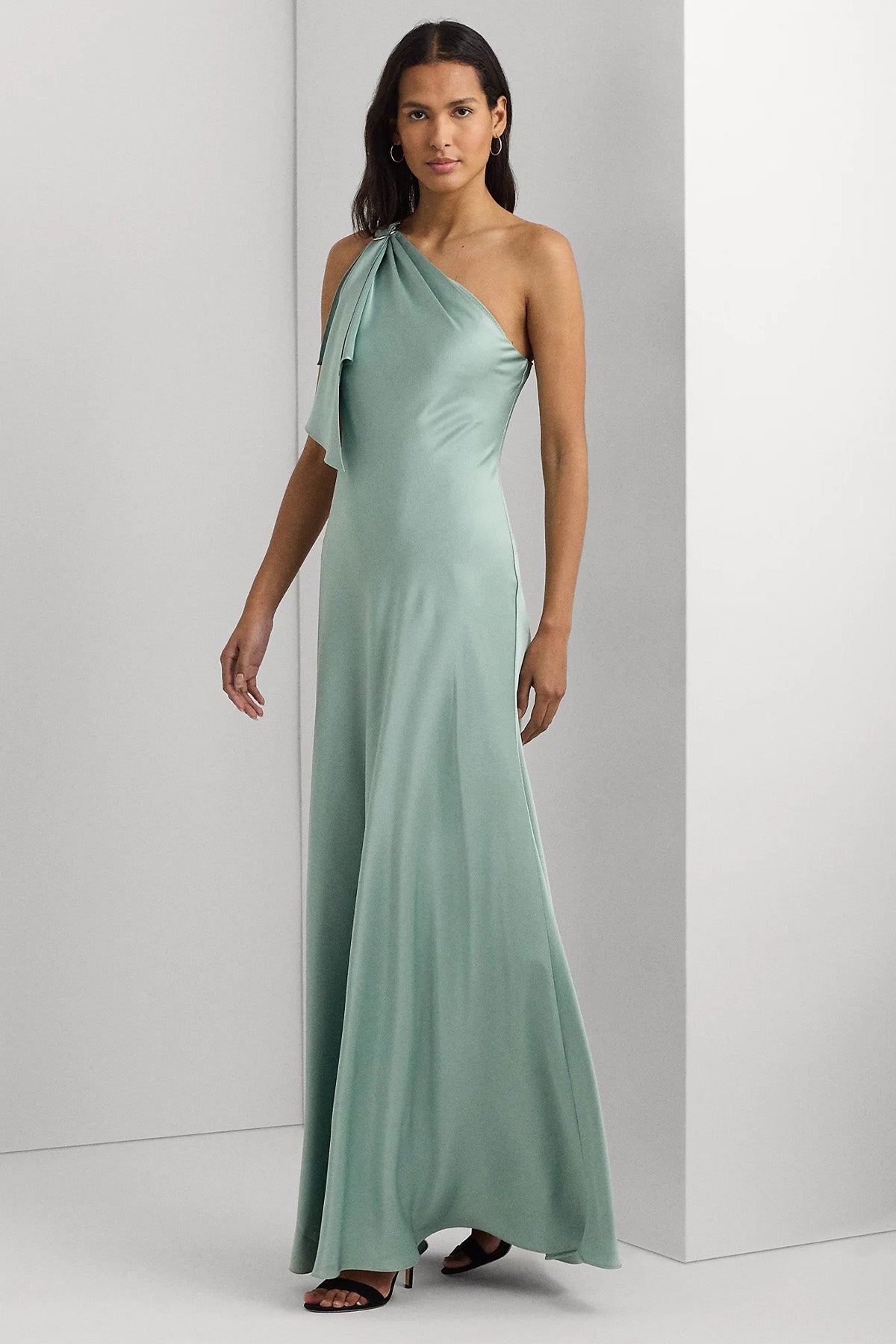 Polo Ralph Lauren Tek Omuzlu Maxi Abiye Elbise