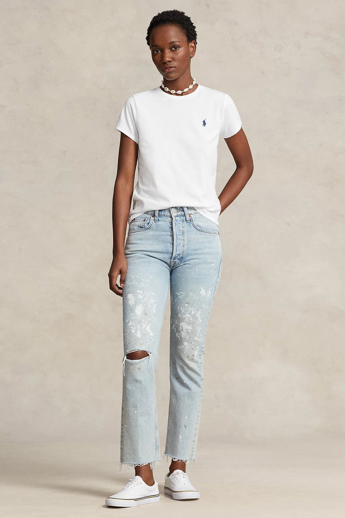 Polo Ralph Lauren Custom Fit Yuvarlak Yaka T-shirt