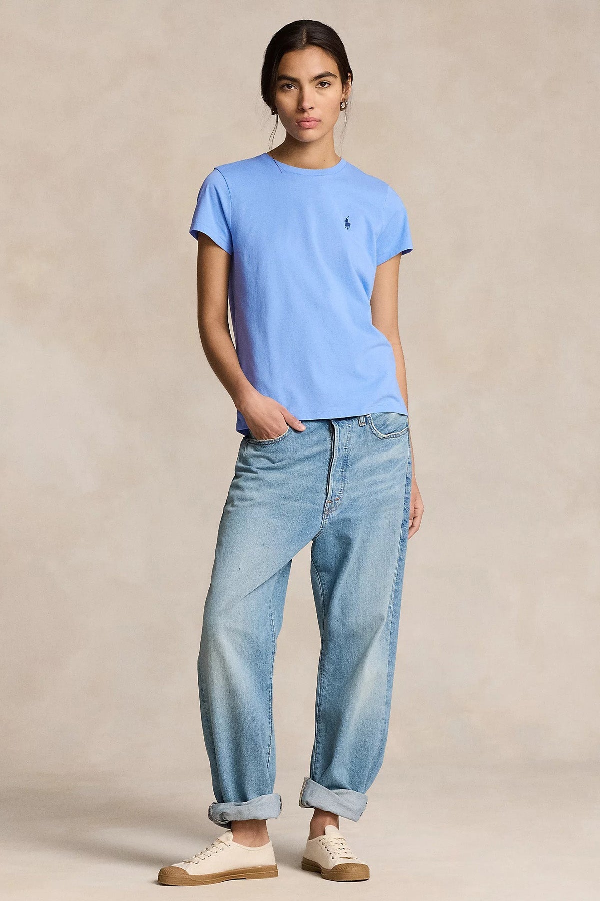 Polo Ralph Lauren Custom Fit Yuvarlak Yaka T-shirt-T-shirt-Libas