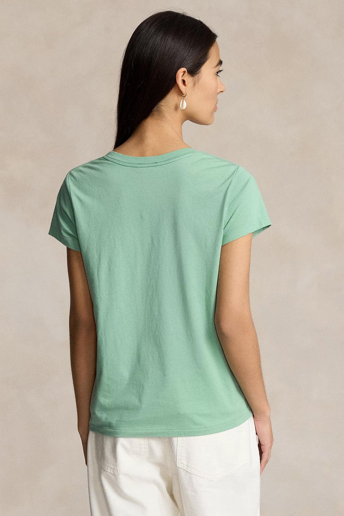 Polo Ralph Lauren Custom Fit V Yaka T-shirt-T-shirt-Libas