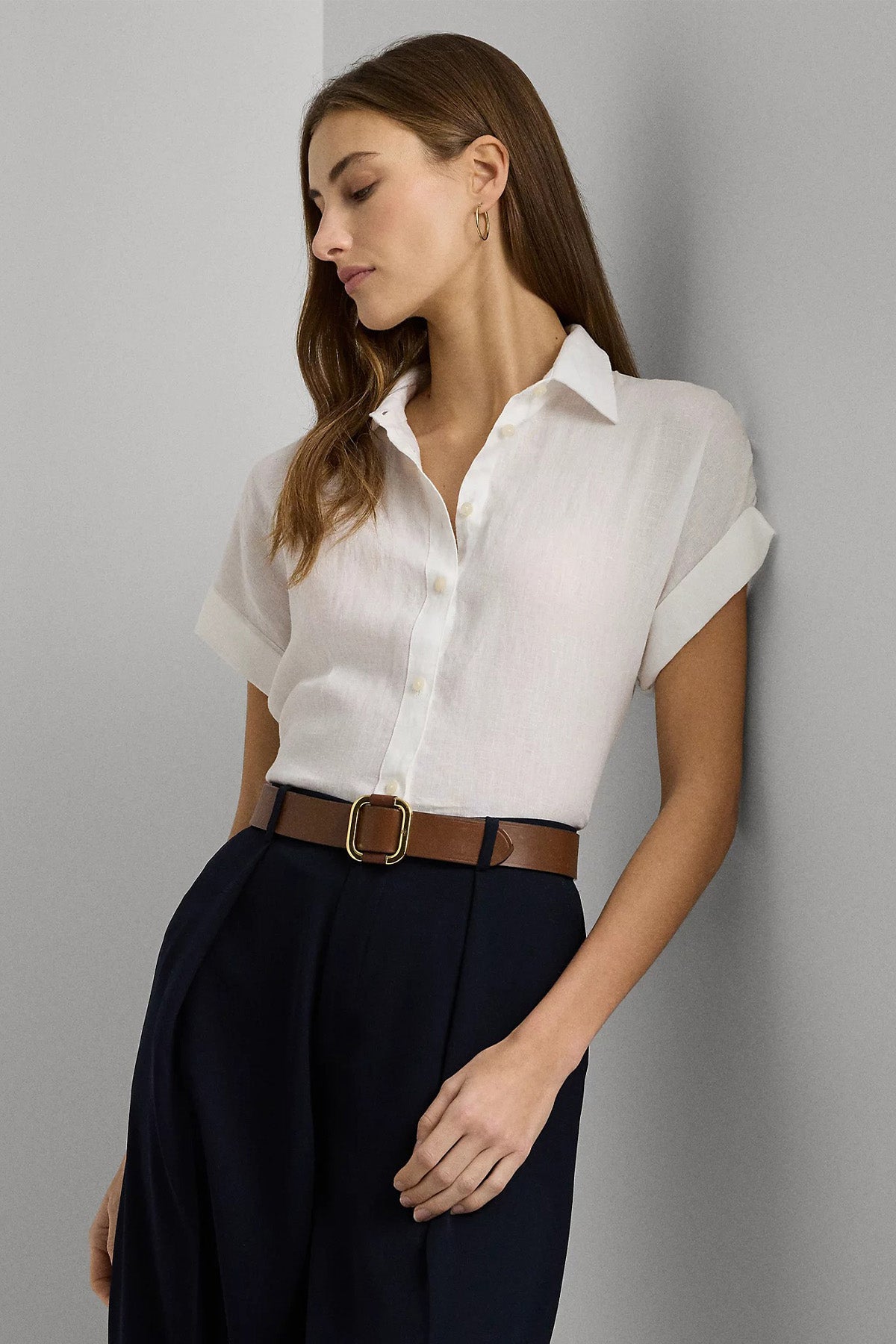 Polo Ralph Lauren Relaxed Fit Klasik Yaka Keten Gömlek