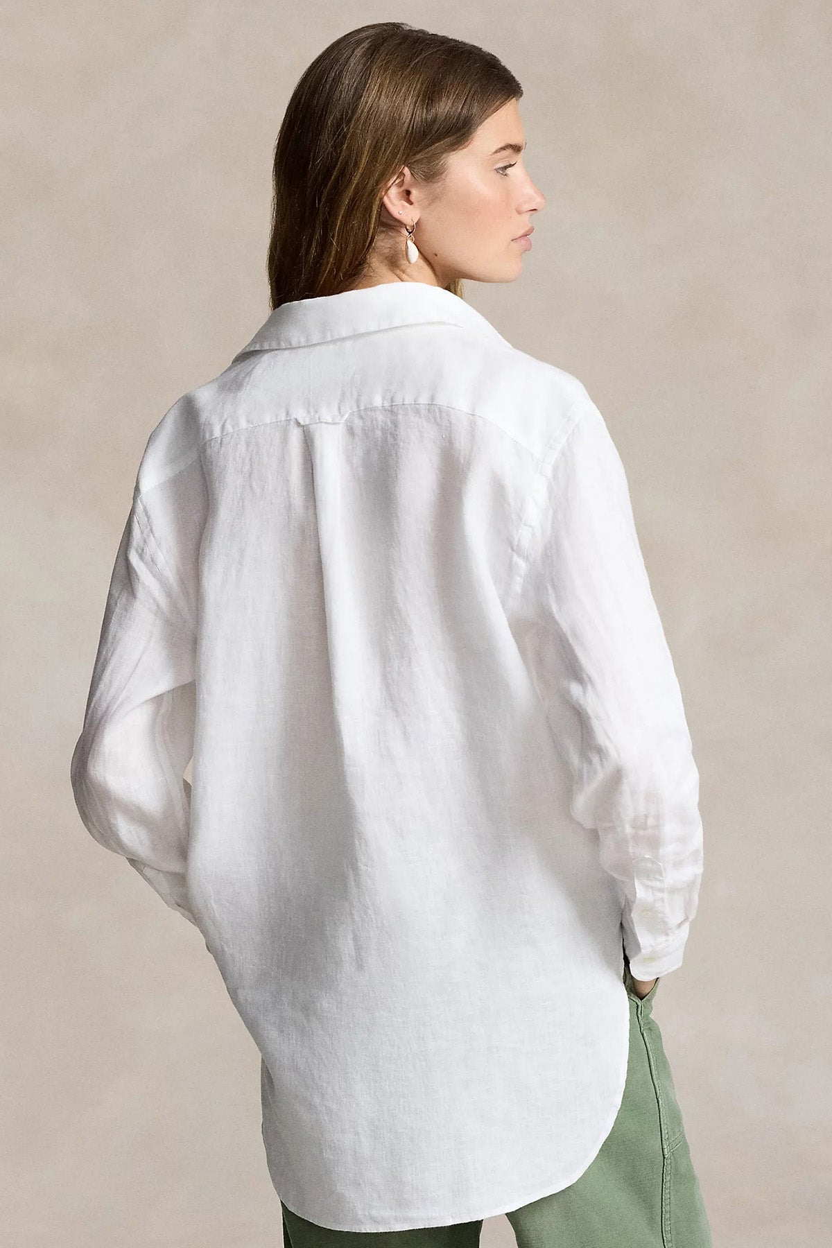 Polo Ralph Lauren Geniş Kesim Keten Gömlek