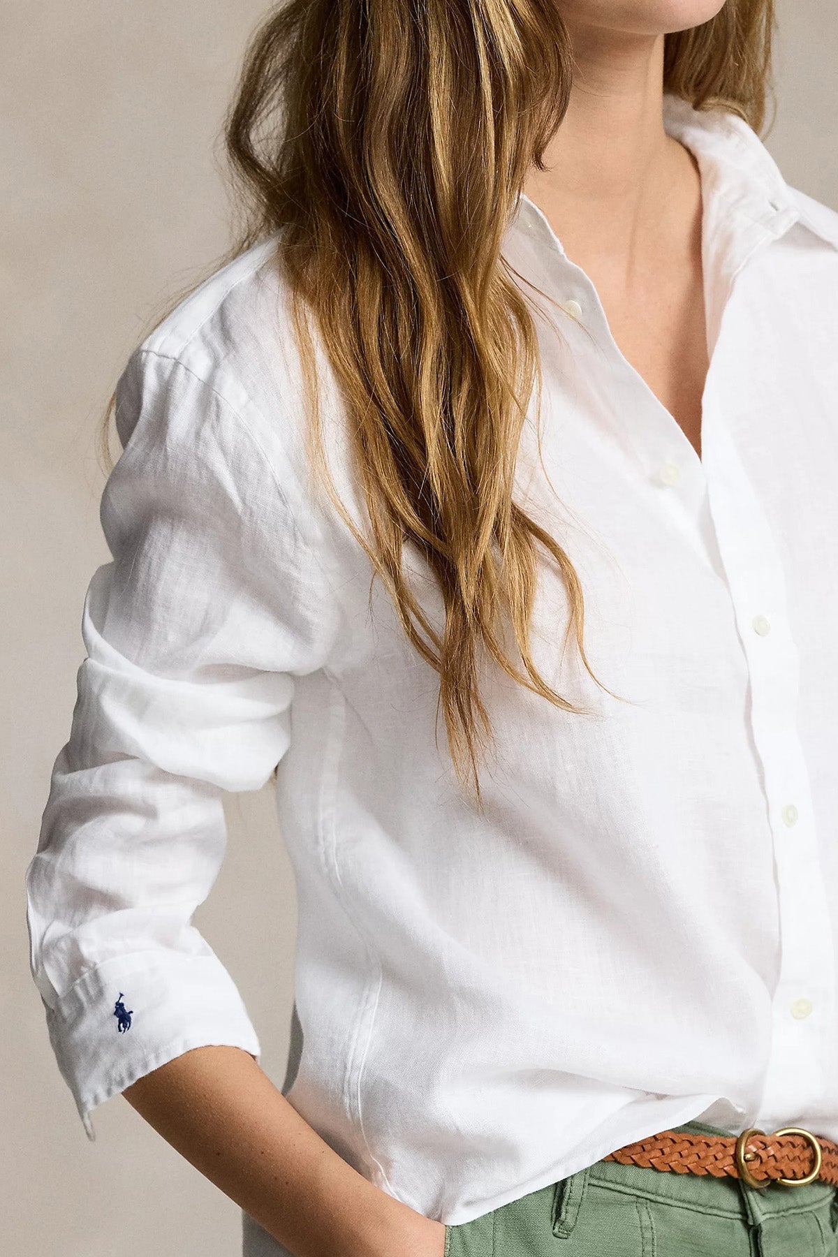 Polo Ralph Lauren Geniş Kesim Keten Gömlek