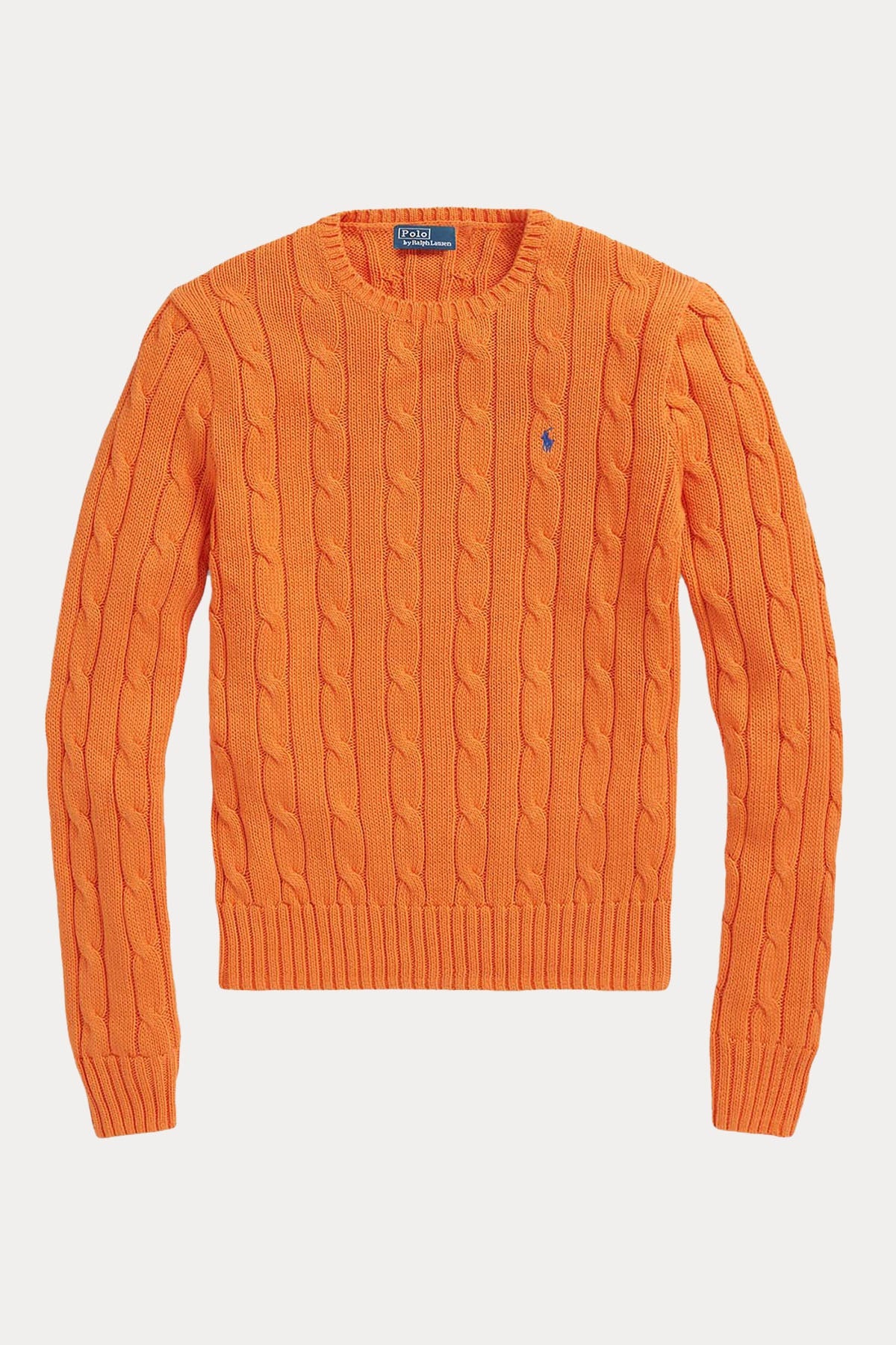 Polo Ralph Lauren Pima Cotton Slim Fit Yuvarlak Yaka Saç Örgü Triko