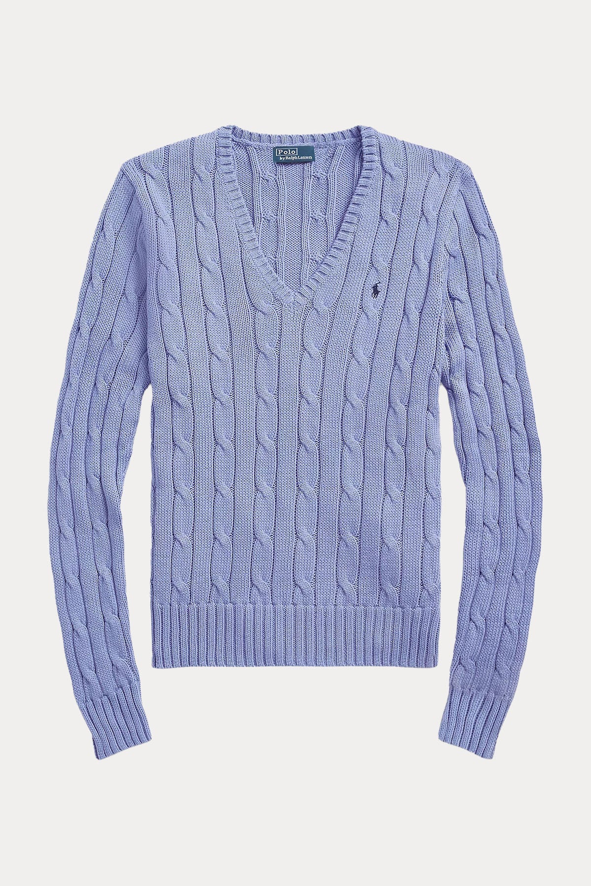 Polo Ralph Lauren Pima Cotton Slim Fit V Yaka Saç Örgü Triko