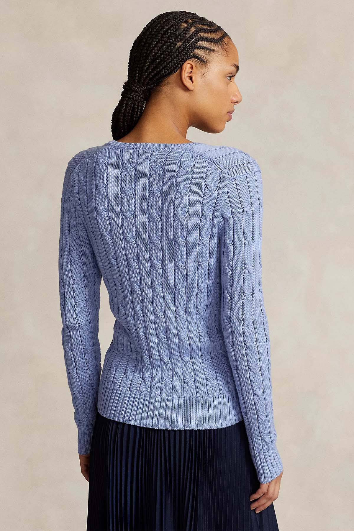 Polo Ralph Lauren Pima Cotton Slim Fit V Yaka Saç Örgü Triko