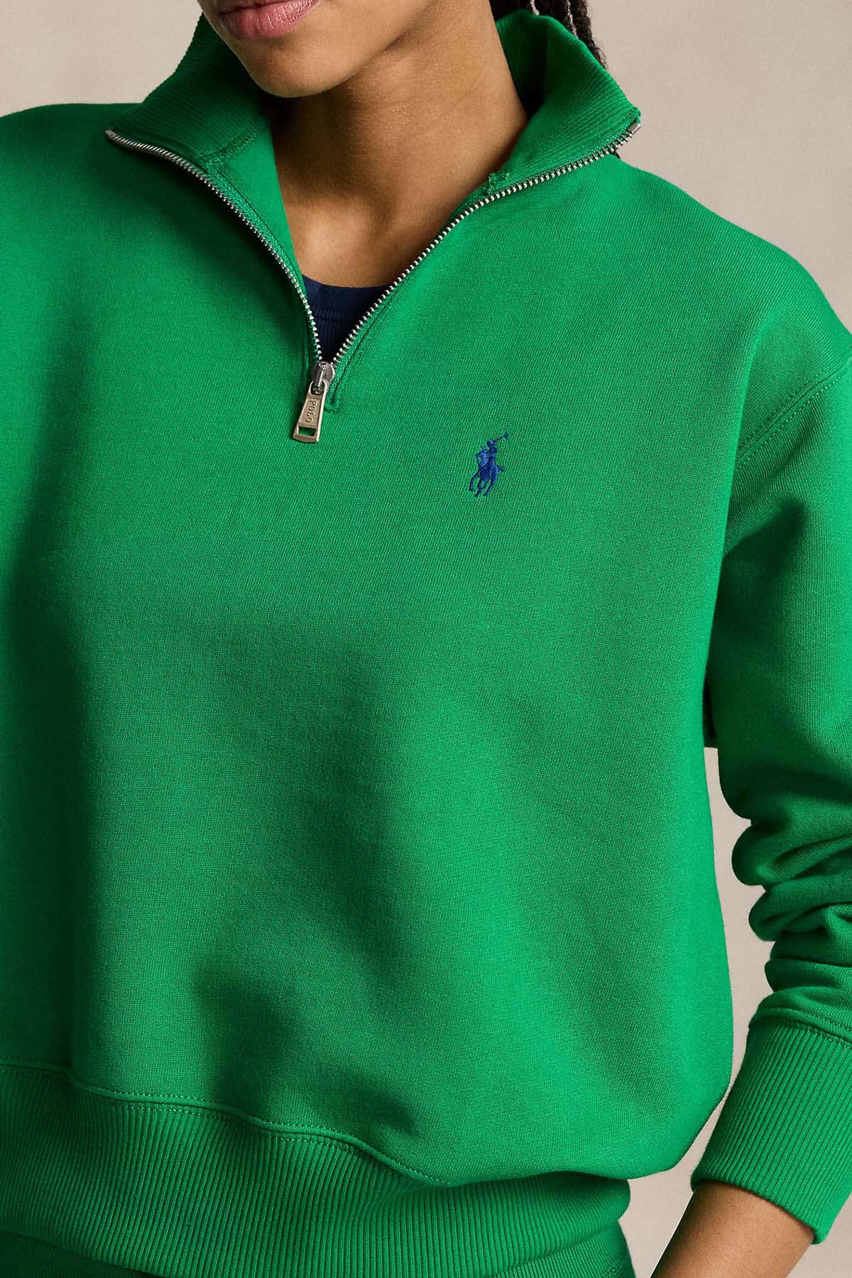 Polo Ralph Lauren Dik Yaka Yarım Fermuarlı Sweatshirt