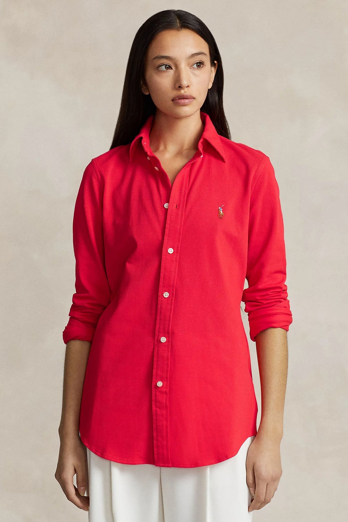Polo Ralph Lauren Custom Fit Knit Oxford Gömlek-Gömlek-Libas