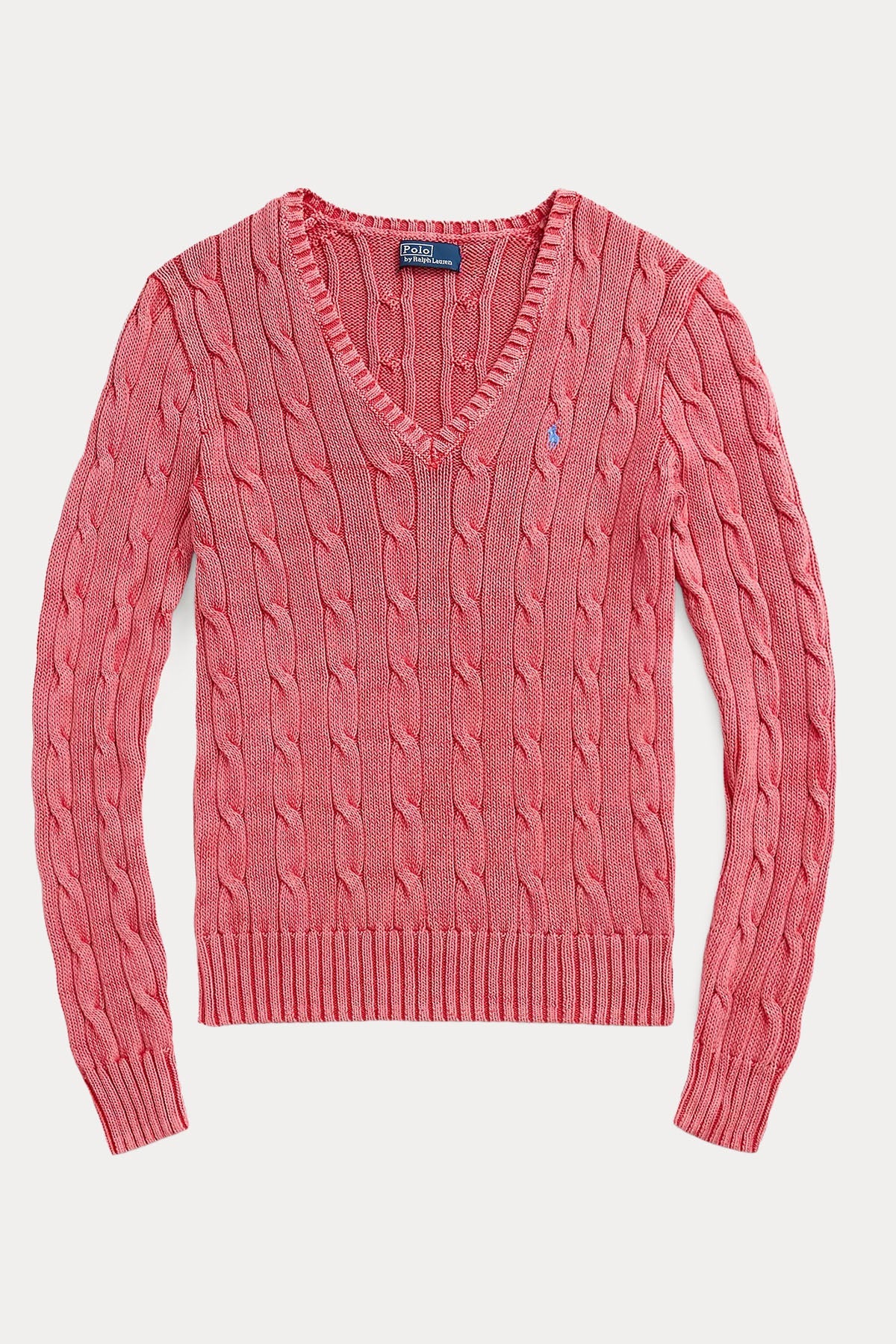 Polo Ralph Lauren Slim Fit V Yaka Saç Örgü Triko