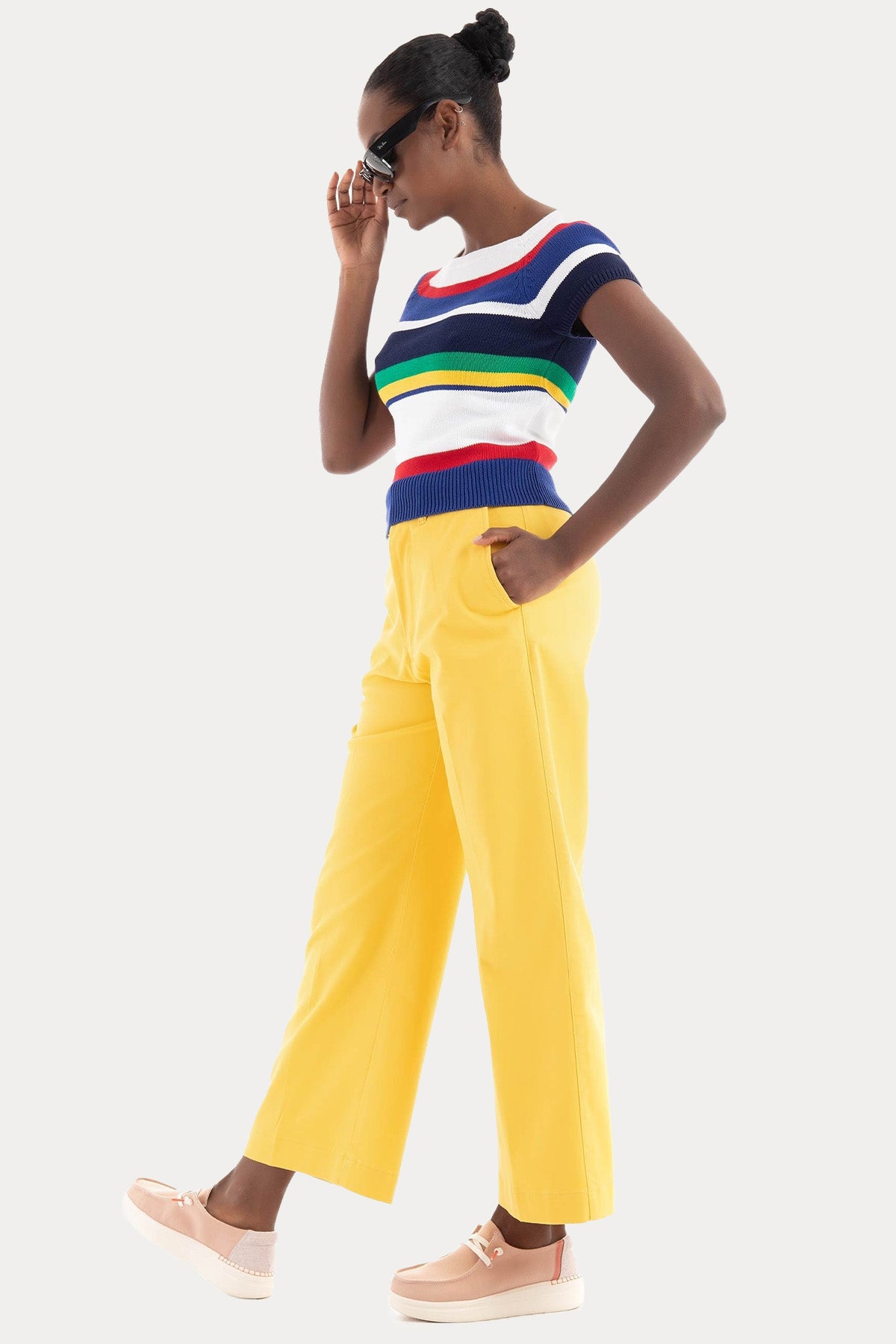 Polo Ralph Lauren Renk Bloklu İnce Örgü Triko