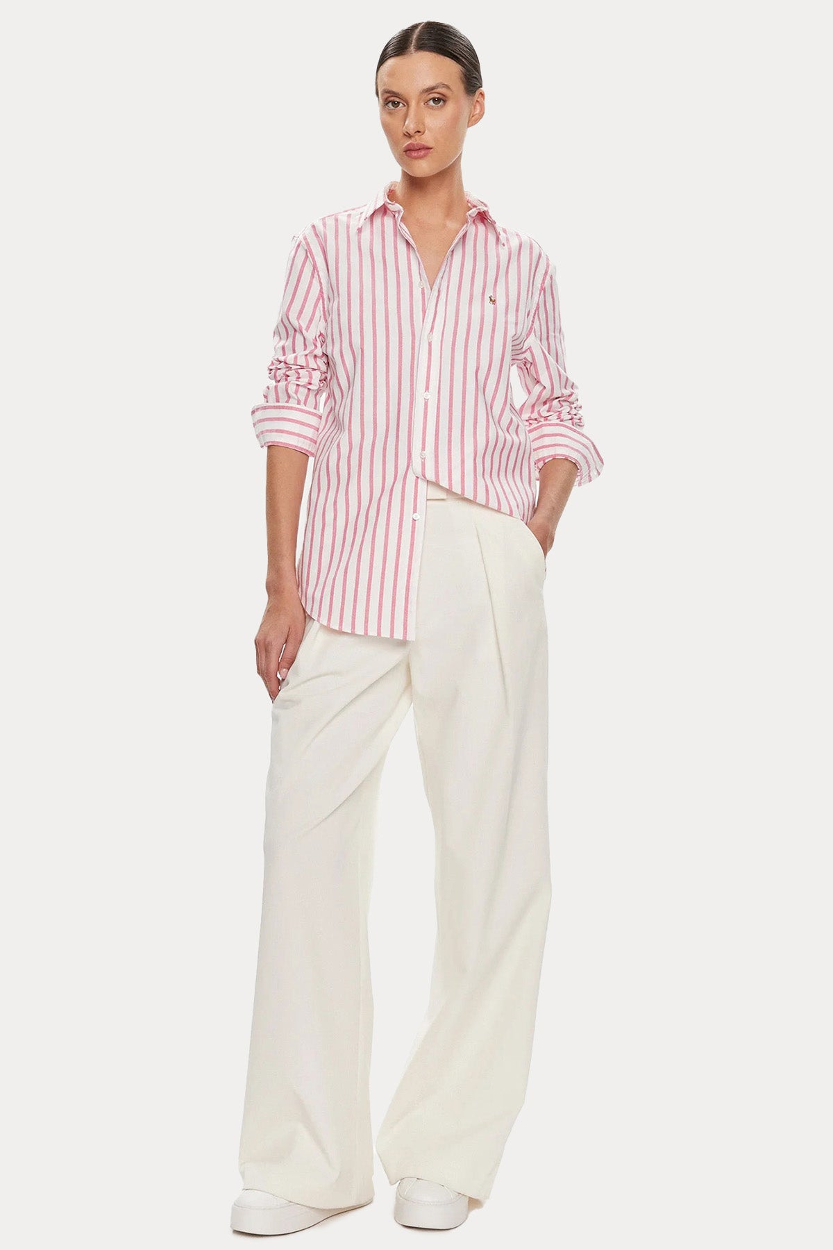 Polo Ralph Lauren Custom Fit Çizgili Oxford Gömlek