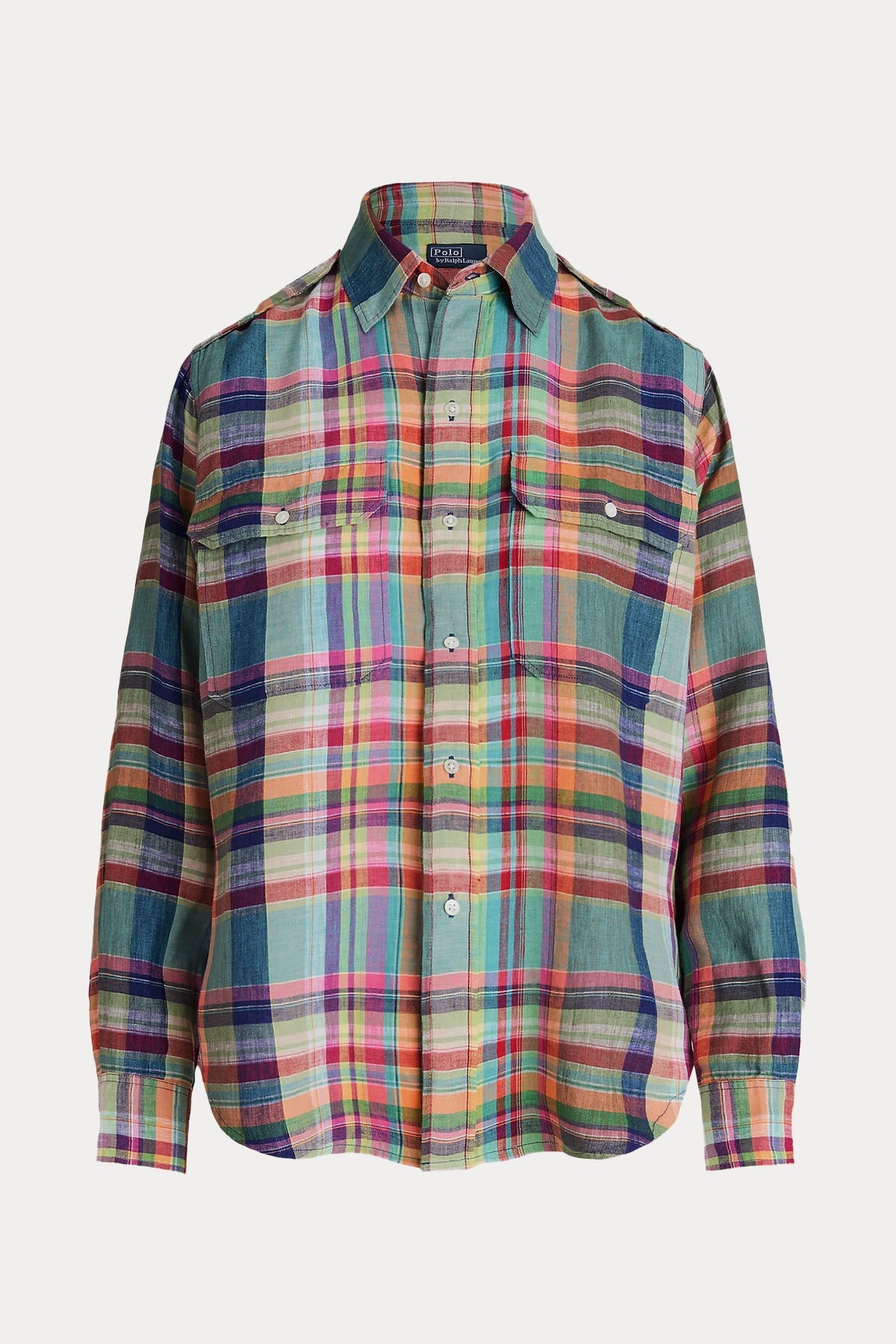 Polo Ralph Lauren Custom Fit Ekose Desenli Keten Gömlek