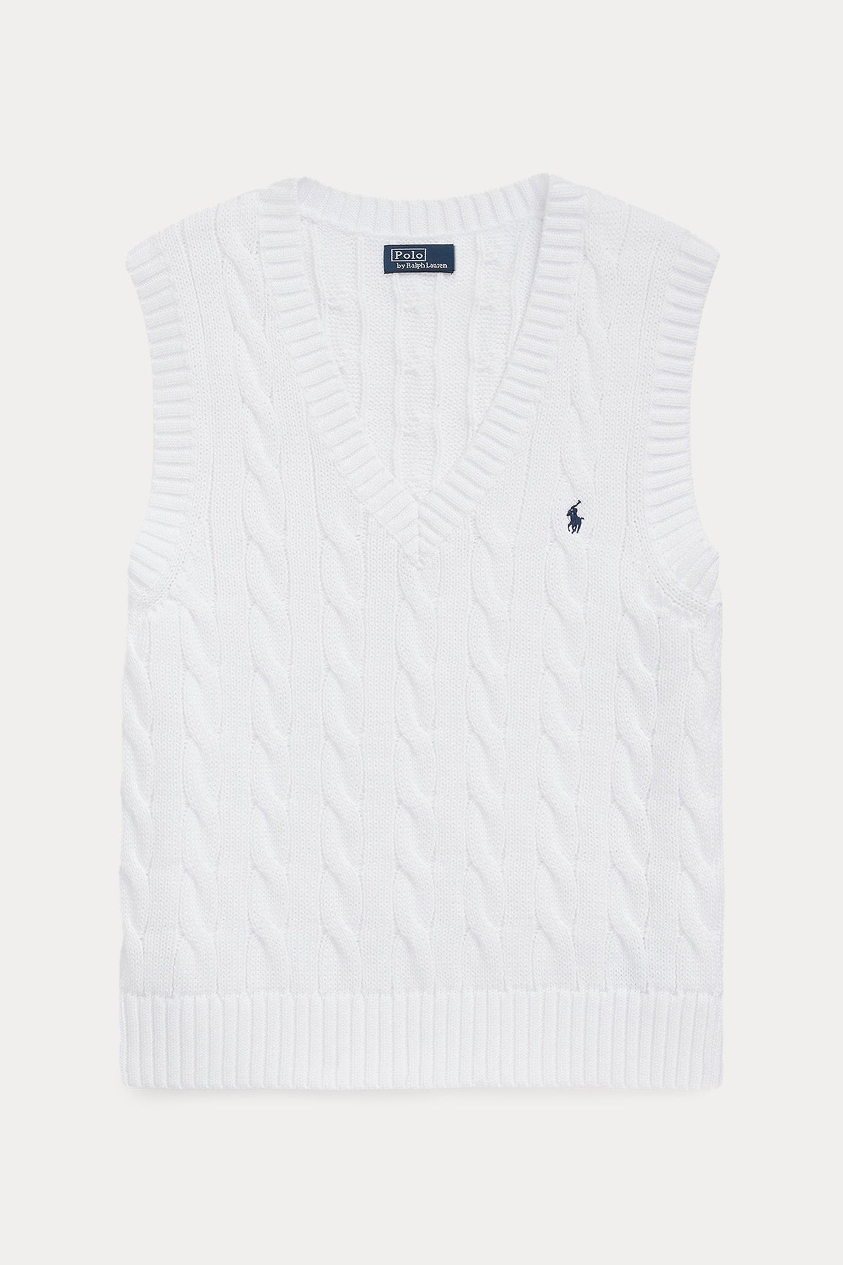 Polo Ralph Lauren V Yaka Saç Örgü Triko-Triko-Libas