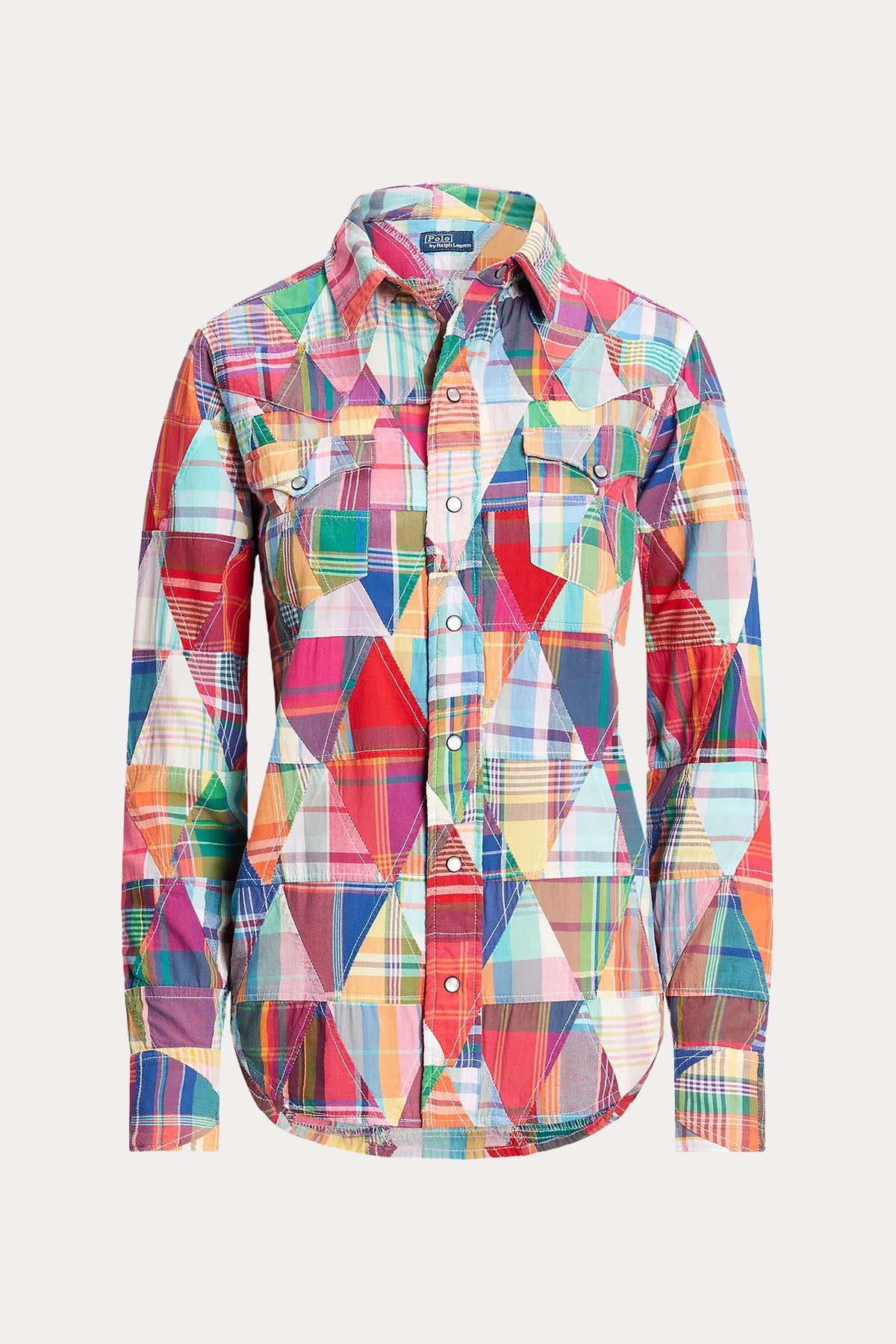 Polo Ralph Lauren Custom Fit Patchwork Desenli Gömlek