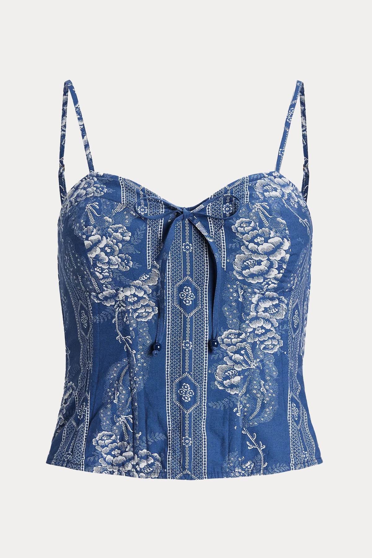 Polo Ralph Lauren Askılı Desenli Crop Bluz