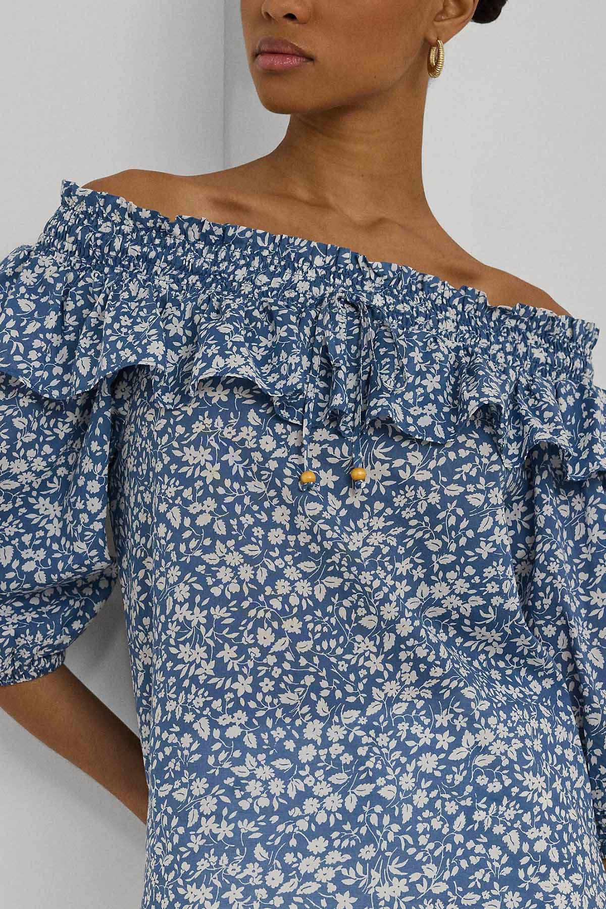 Polo Ralph Lauren Çiçek Desenli Straplez Bluz-Bluz-Libas
