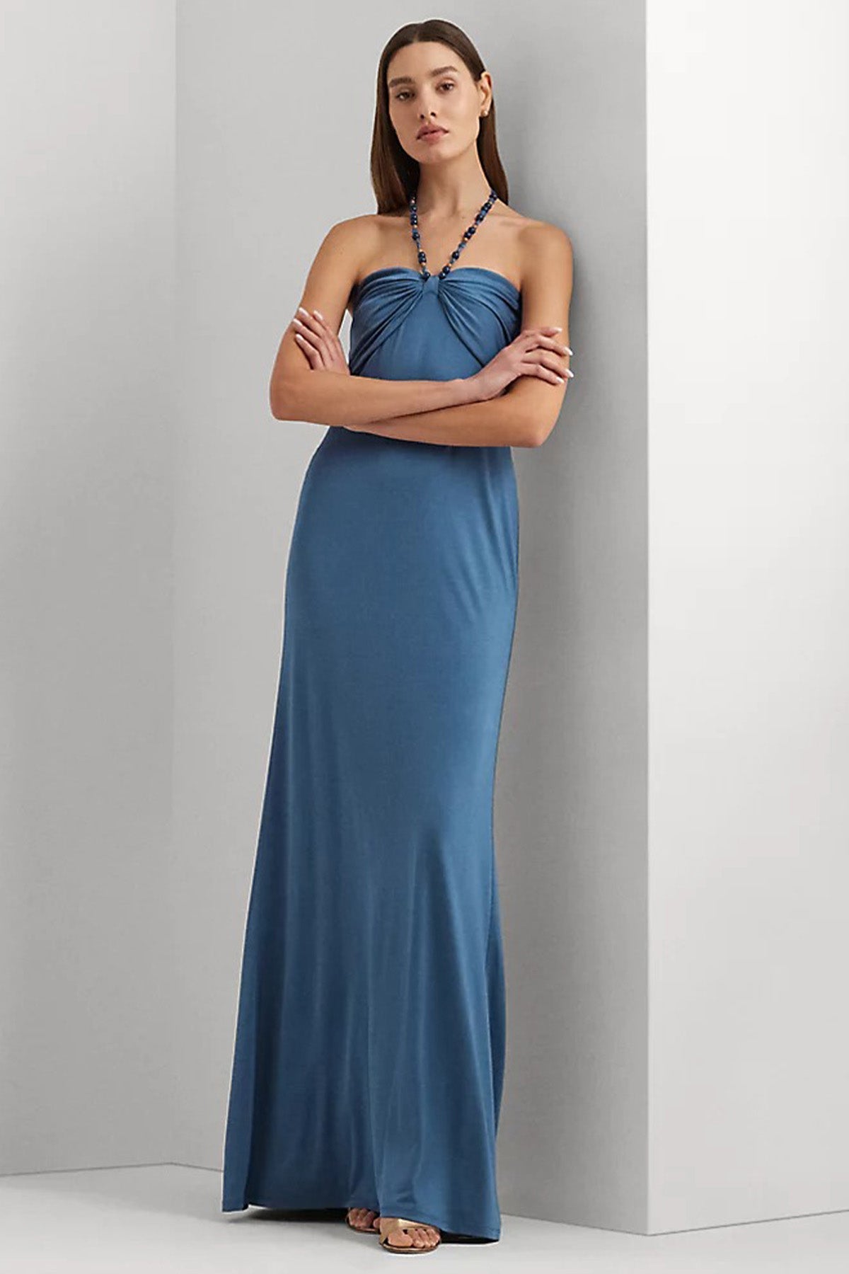 Polo Ralph Lauren Aksesuarlı Maxi Abiye Elbise