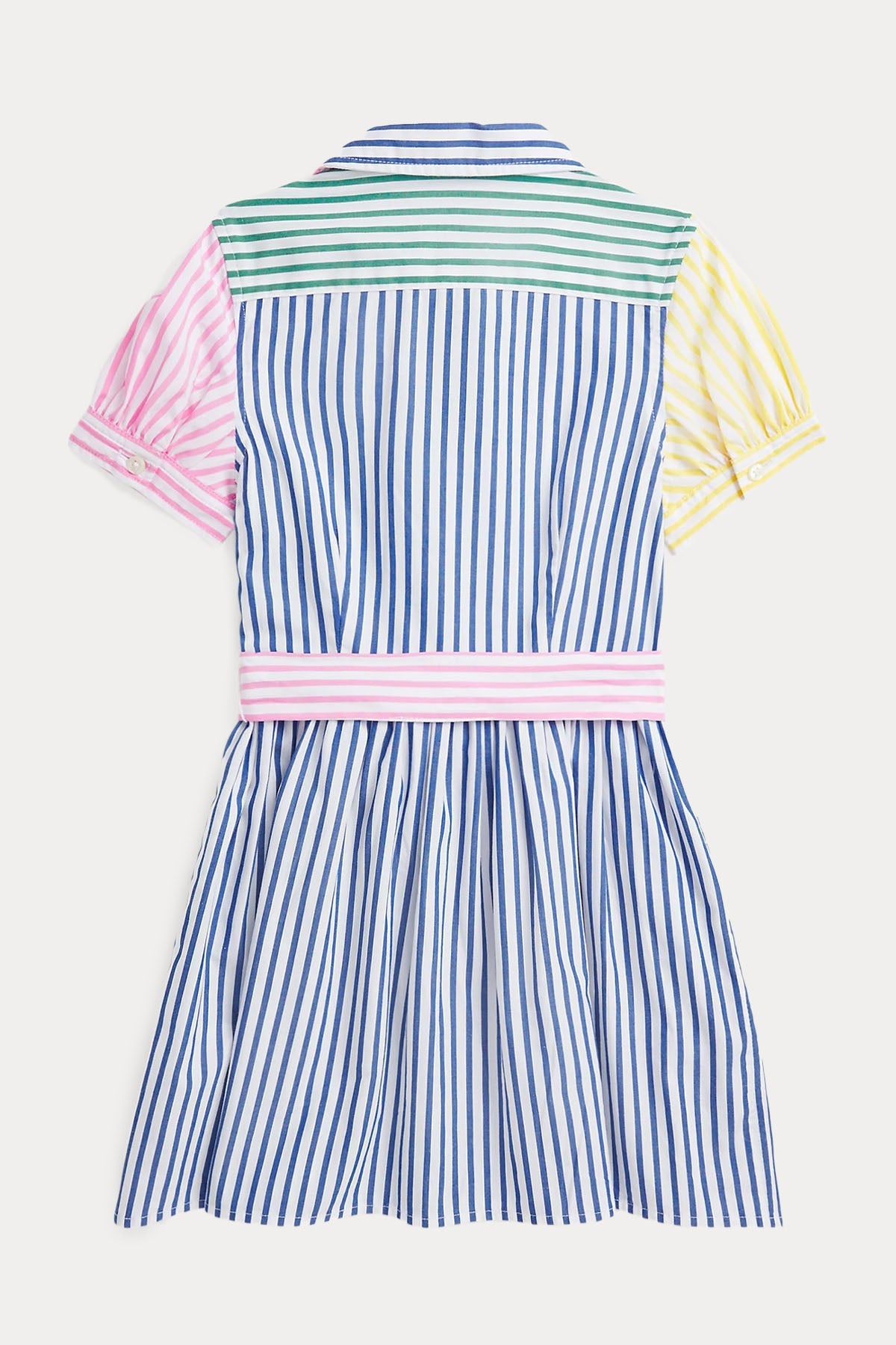 Polo Ralph Lauren Kids 2-4 Yaş Kız Çocuk Kemerli Çizgili Gömlek Elbise