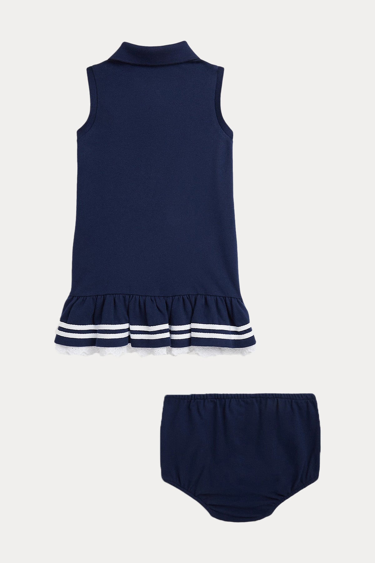 Polo Ralph Lauren Kids 12-24 Aylık Kız Bebek Şortlu Polo Yaka Elbise