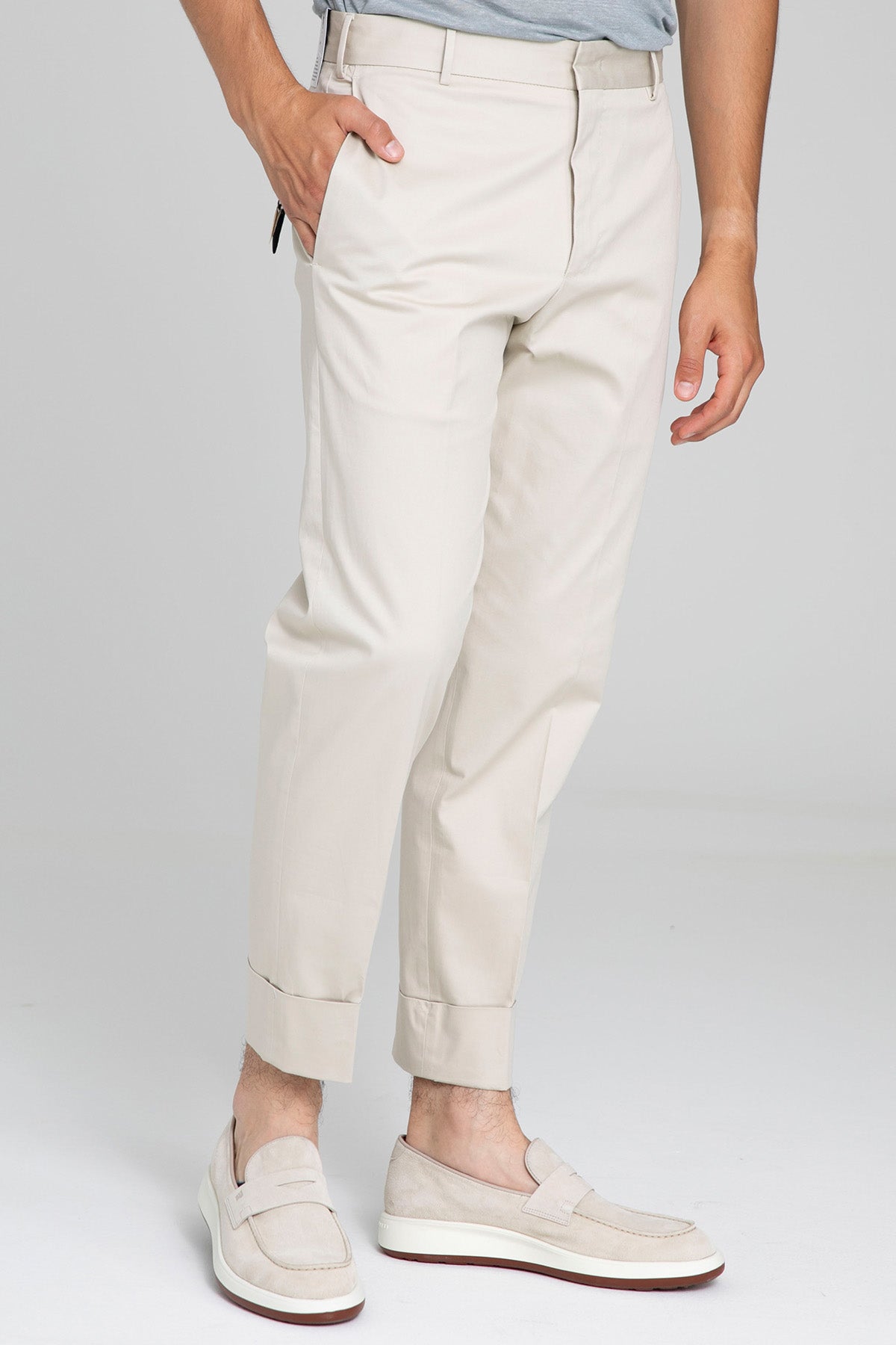 Pantaloni Torino Carrot Fit Yandan Cepli Streç Pantolon