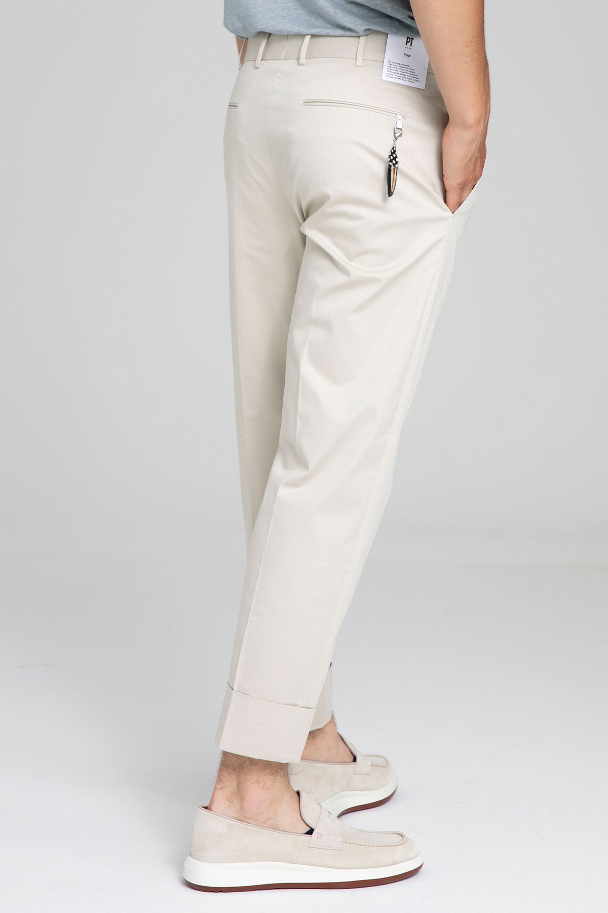 Pantaloni Torino Carrot Fit Yandan Cepli Streç Pantolon