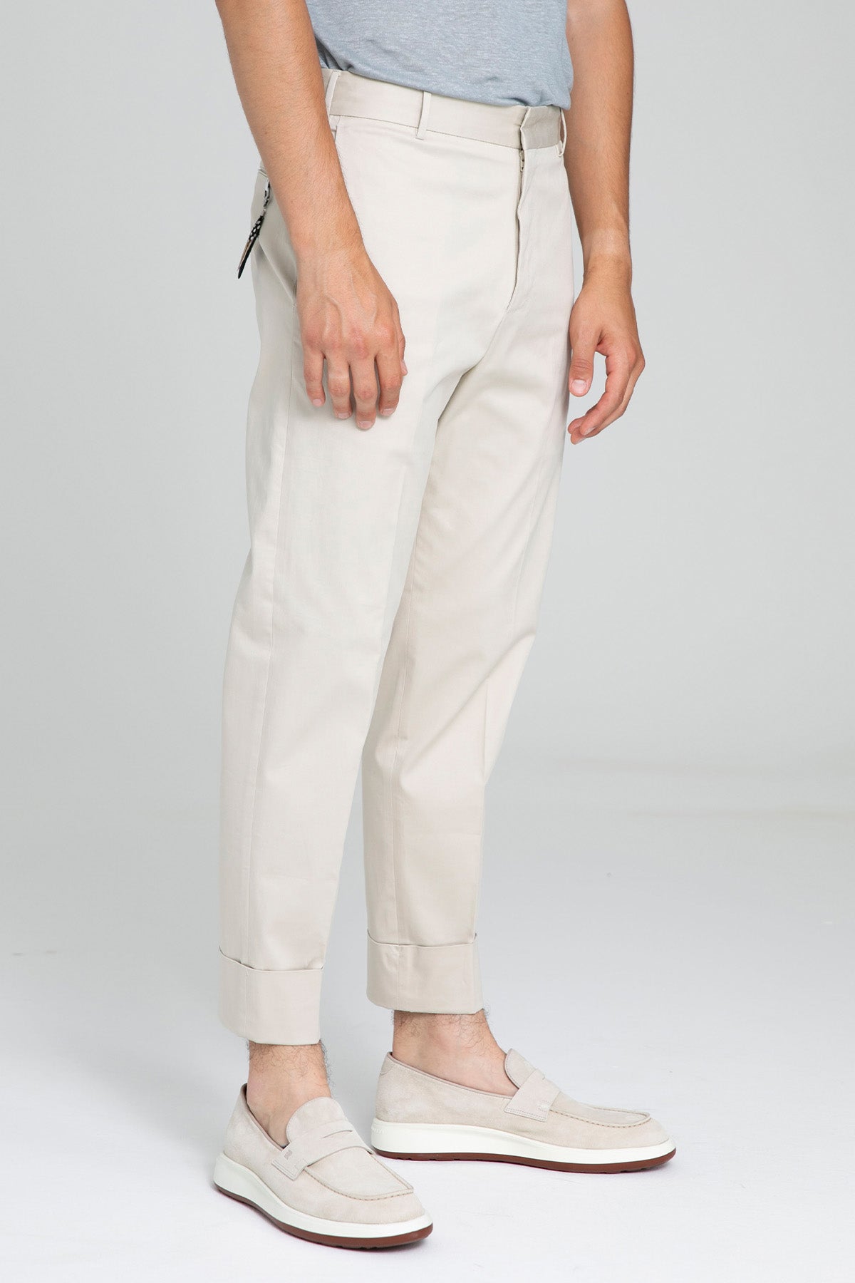 Pantaloni Torino Carrot Fit Yandan Cepli Streç Pantolon