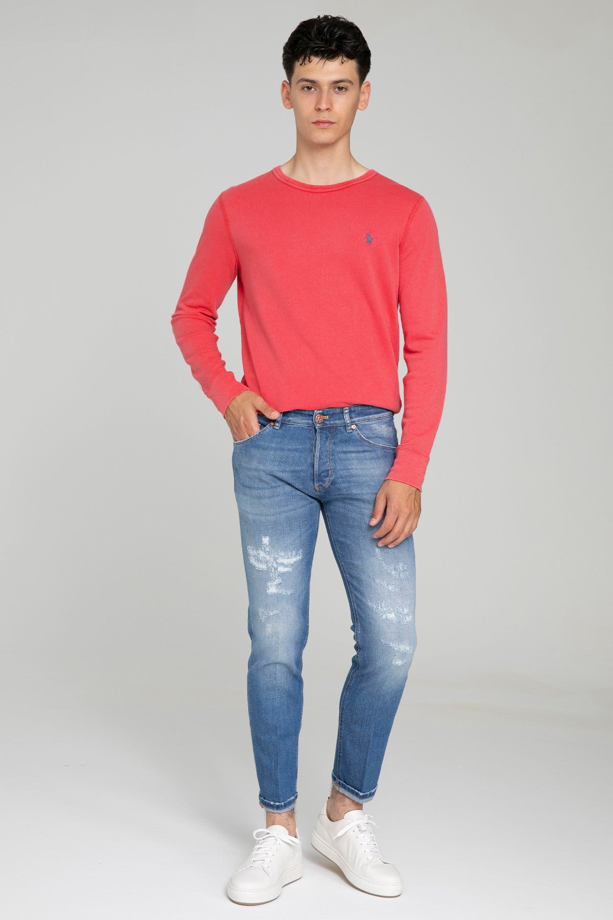 Pantaloni Torino Reggae Fit Yıkamalı Duble Paça Jeans-Jeans-Libas