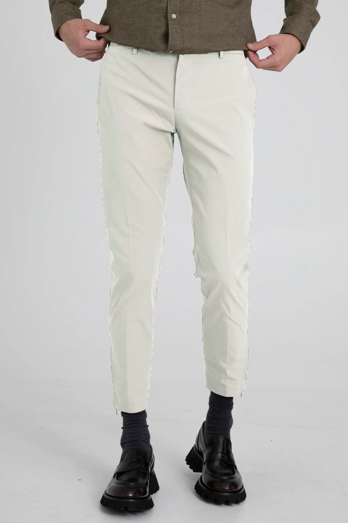 Pantaloni Torino Epsilon Yandan Cepli Paçası Fermuarlı Streç Pantolon