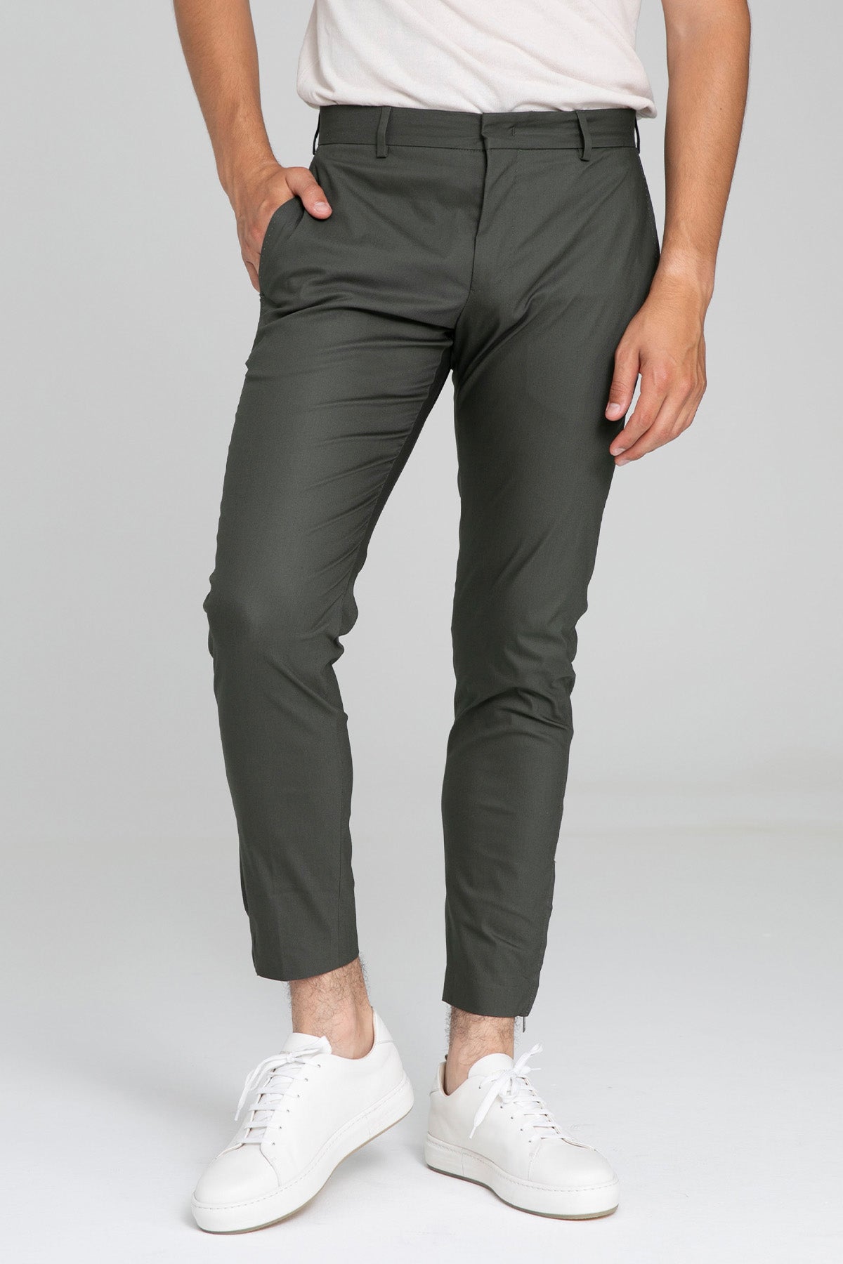 Pantaloni Torino Epsilon Yandan Cepli Paçası Fermuarlı Streç Pantolon