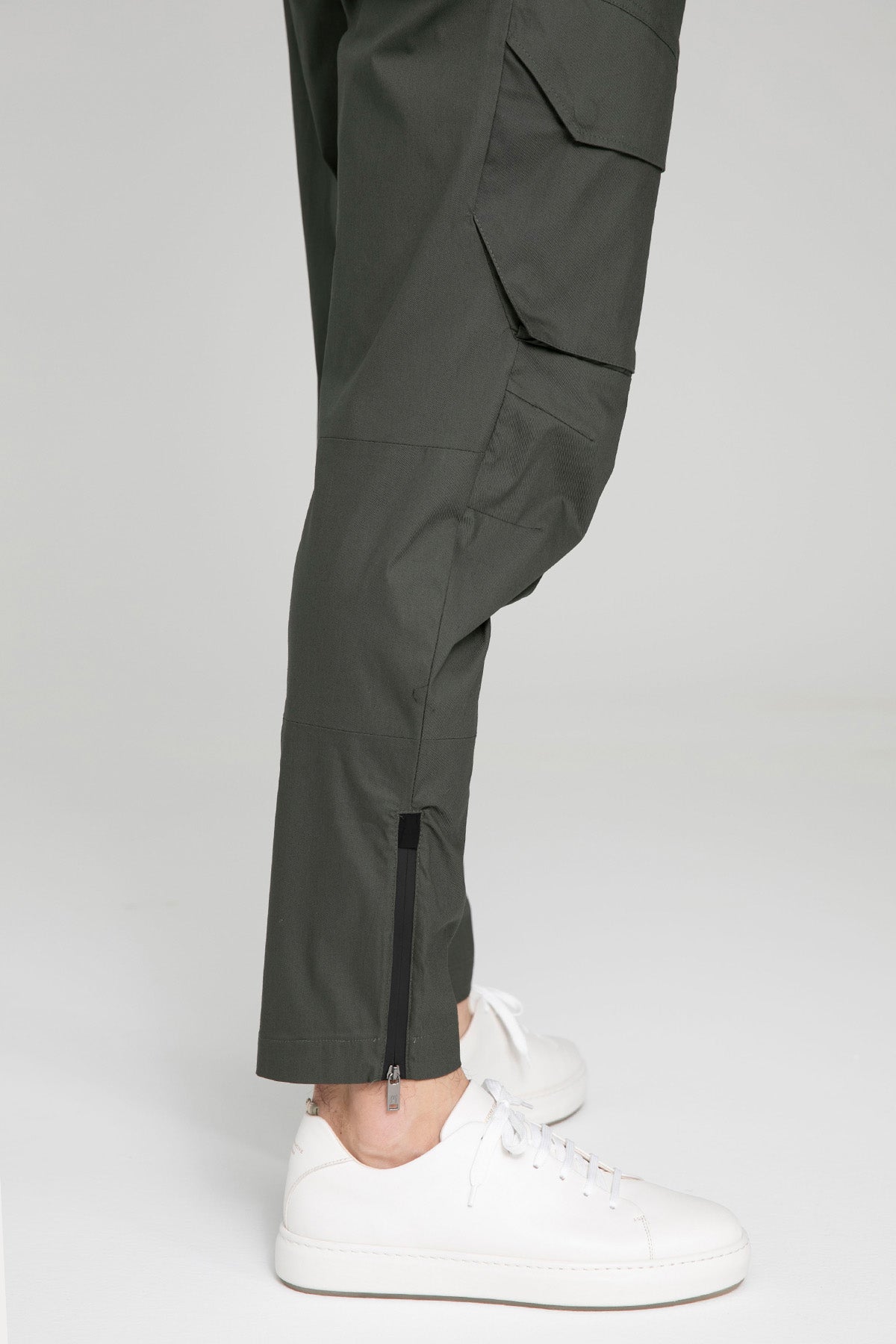 Pantaloni Torino Paçası Fermuarlı Streç Kargo Pantolon