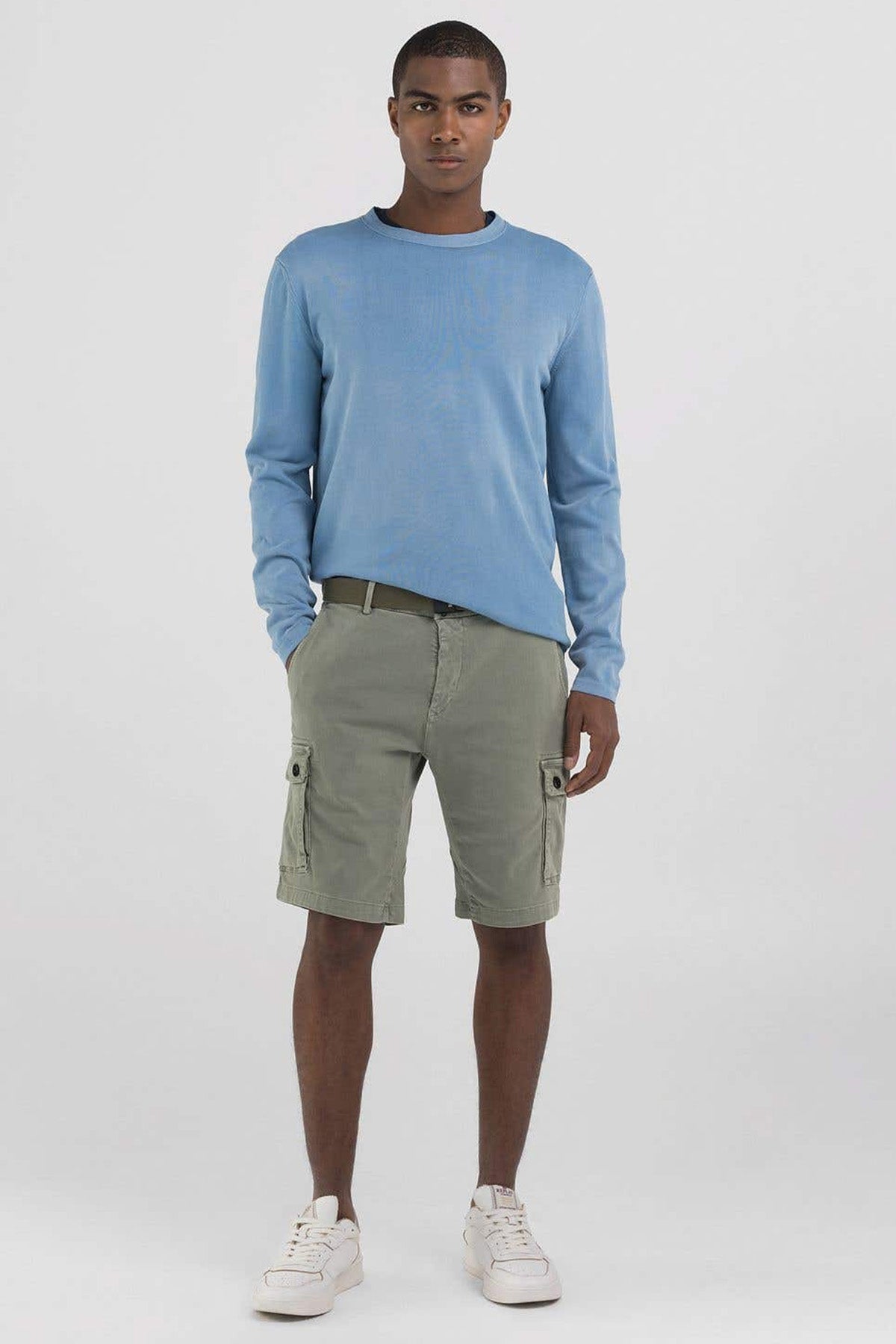 Replay Yuvarlak Yaka Örgü Triko