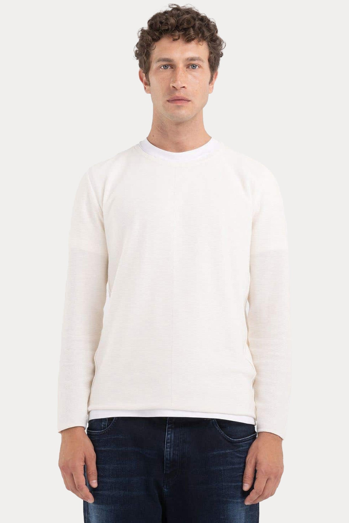 Replay Regular Fit Yuvarlak Yaka İnce Örgü Triko