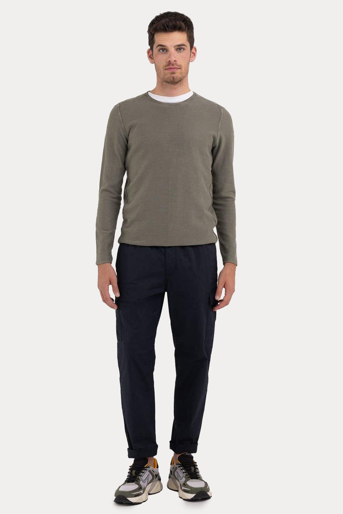 Replay Regular Fit Yuvarlak Yaka İnce Örgü Triko