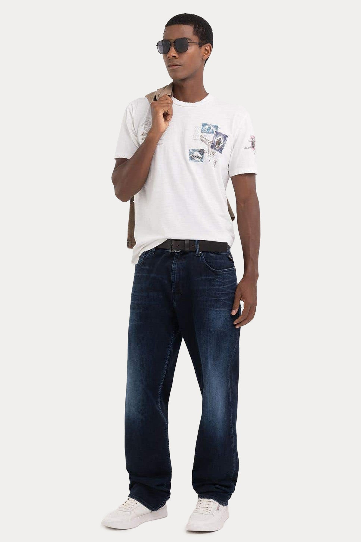 Replay Yuvarlak Yaka Baskılı T-shirt