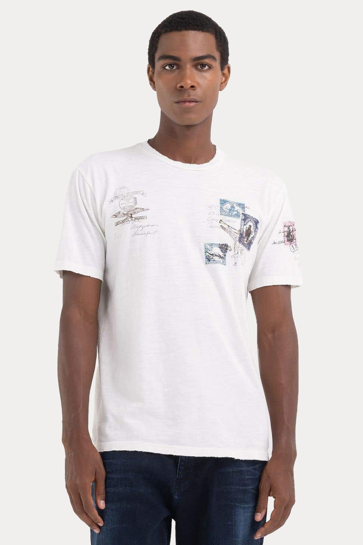 Replay Yuvarlak Yaka Baskılı T-shirt