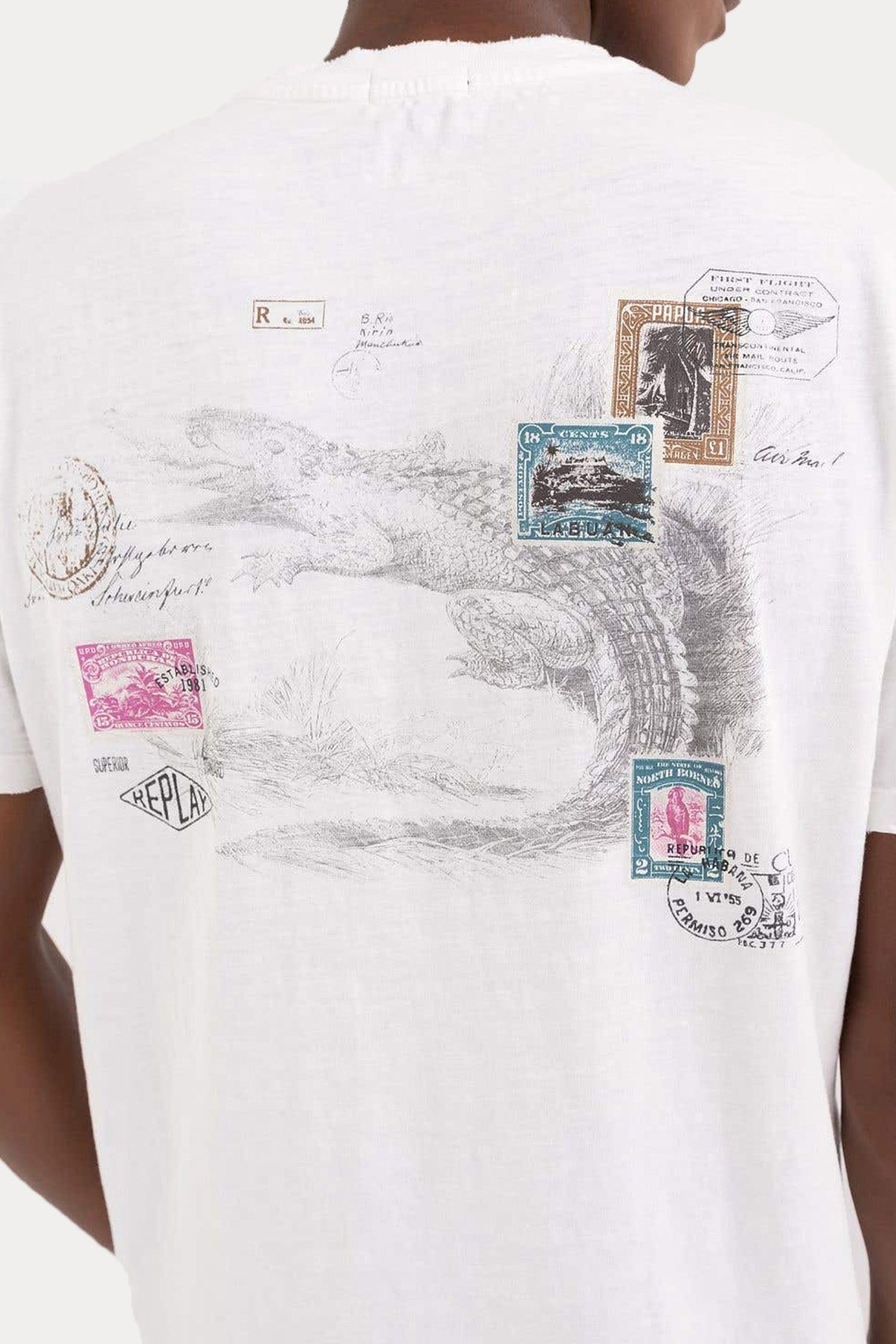 Replay Yuvarlak Yaka Baskılı T-shirt