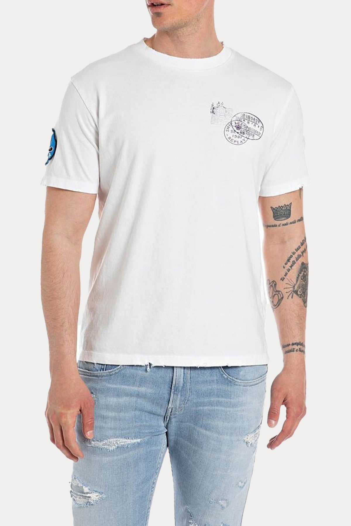 Replay Yuvarlak Yaka Baskılı T-shirt