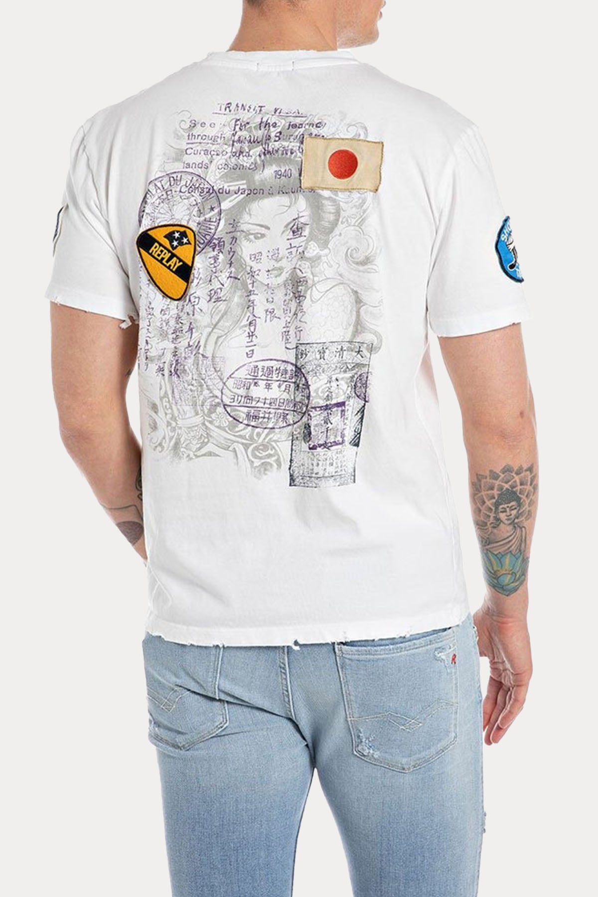 Replay Yuvarlak Yaka Baskılı T-shirt