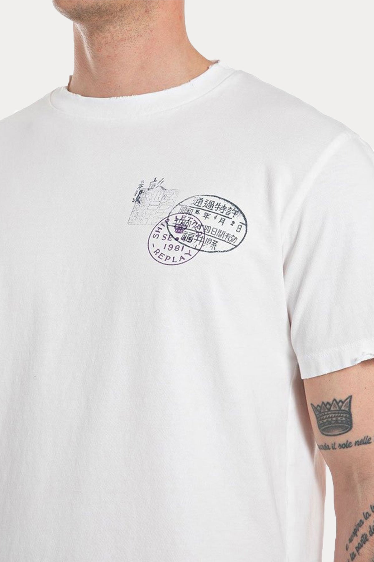 Replay Yuvarlak Yaka Baskılı T-shirt