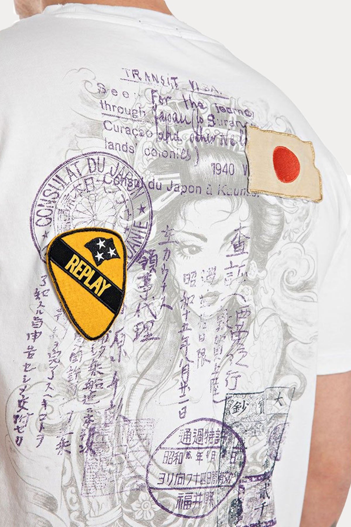 Replay Yuvarlak Yaka Baskılı T-shirt