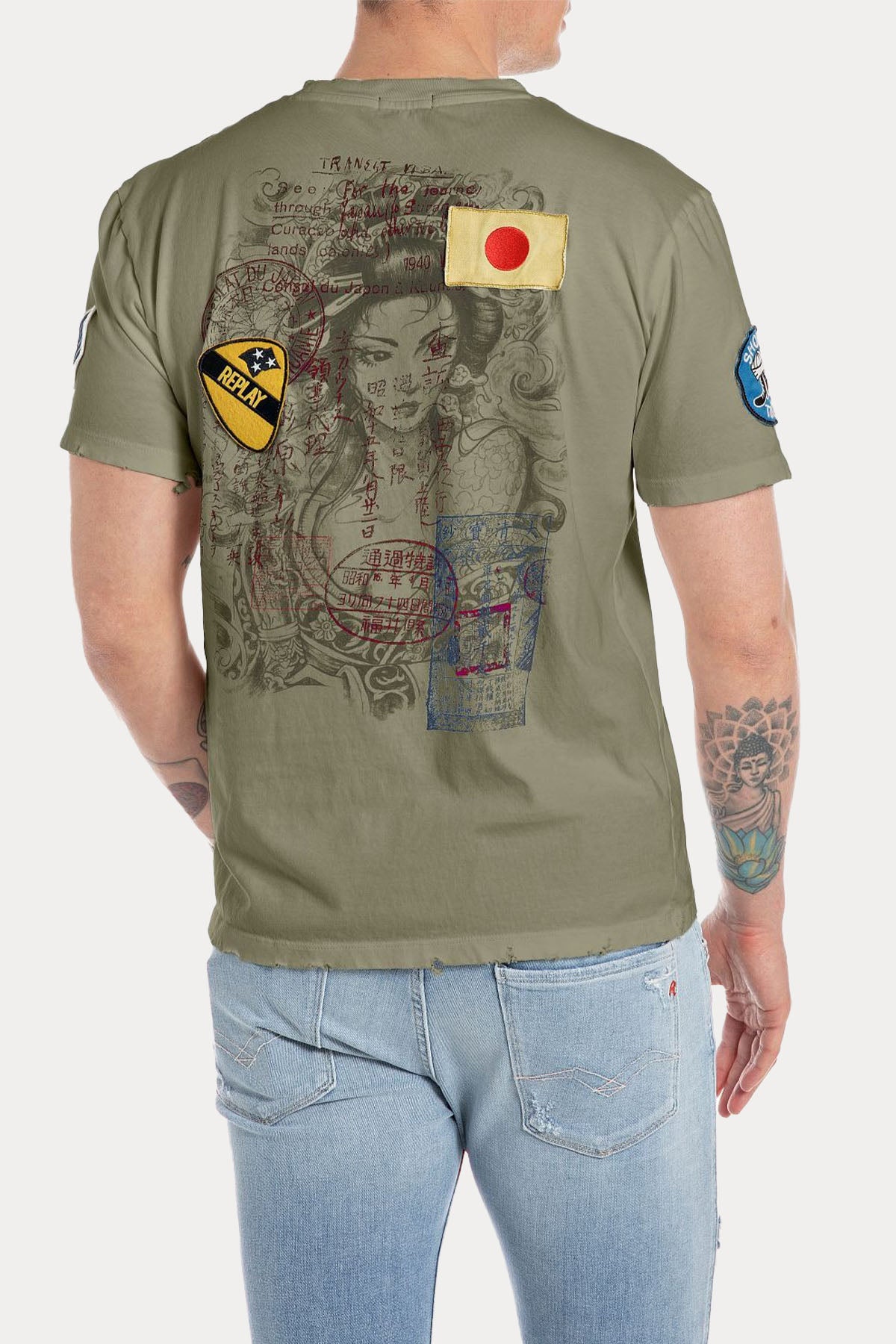 Replay Yuvarlak Yaka Baskılı T-shirt