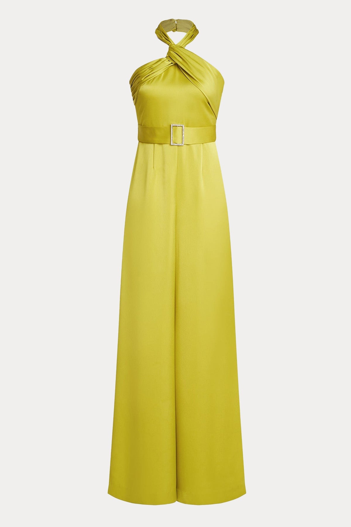 Halston Kemerli Geniş Paça Abiye Tulum-Abiye-Libas