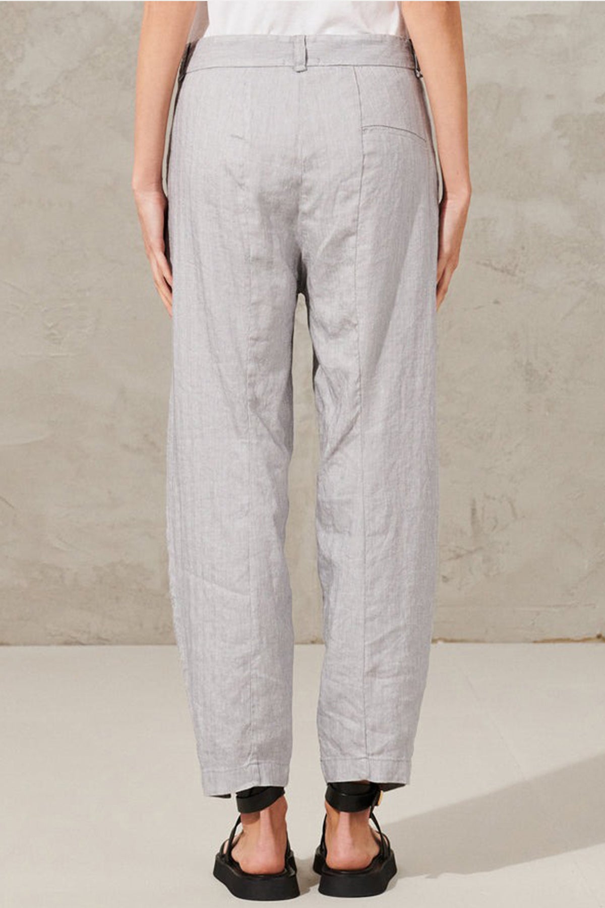 Transit Comfort Fit Yandan Cepli Keten Pantolon