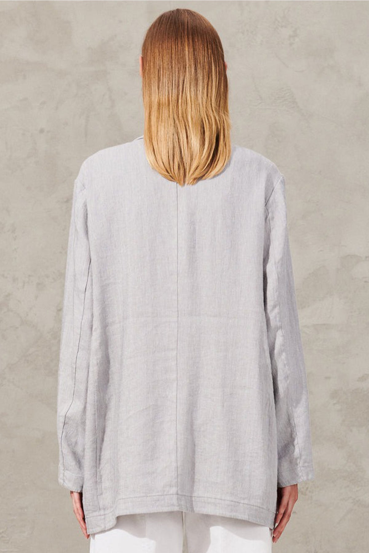 Transit Çift Düğmeli Oversize Keten Blazer Ceket