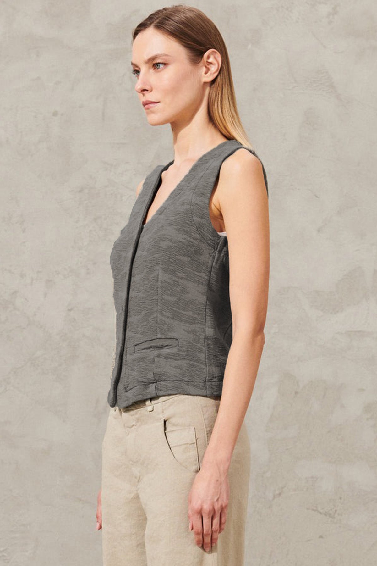 Transit Jakarlı V Yaka Yelek