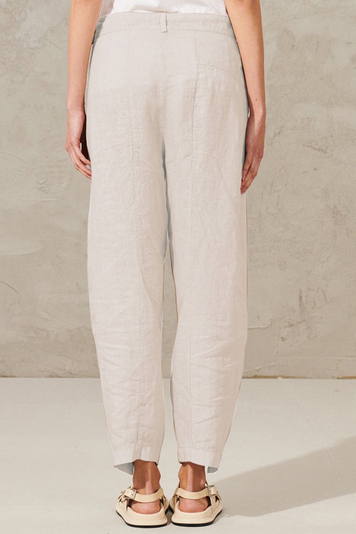 Transit Comfort Fit Yandan Cepli Keten Pantolon