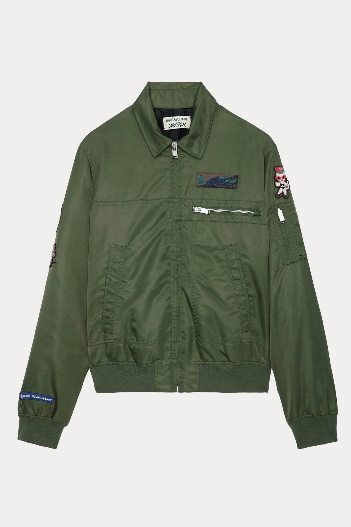 Zadig & Voltaire Unisex Logolu Bomber Ceket